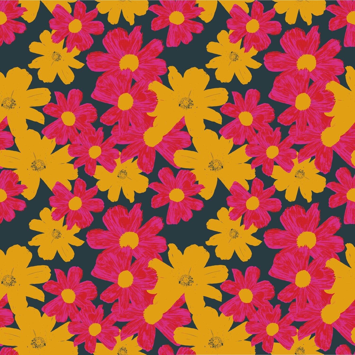 Tina Knop Morse Pink Yellow Flower Pattern