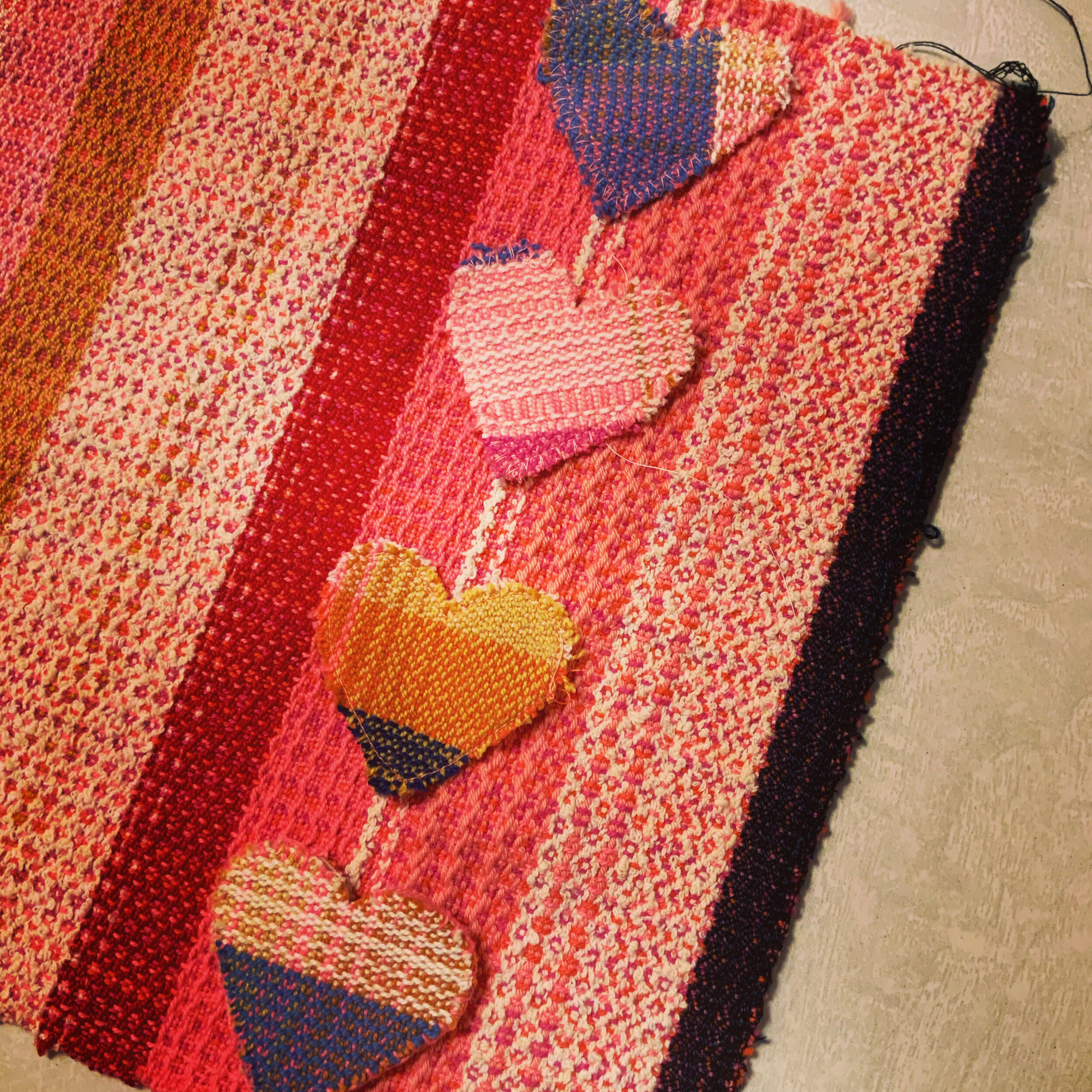 Hearts Woven Fabric Tina Knop Morse