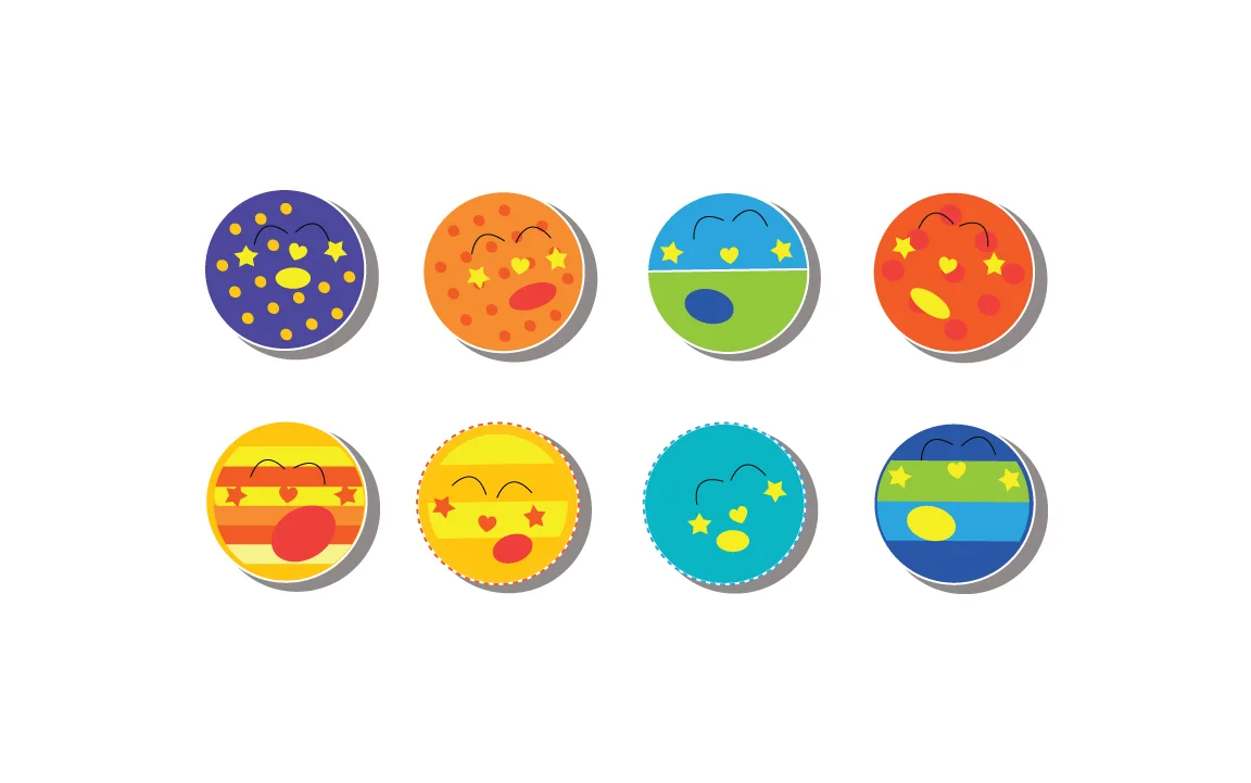 Cutiecon Super Sleepy Solar System Stickers