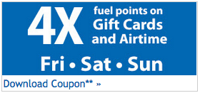 Kroger offered 4x Gas Points on Gift Card Purchases over Labor Day Weekend
