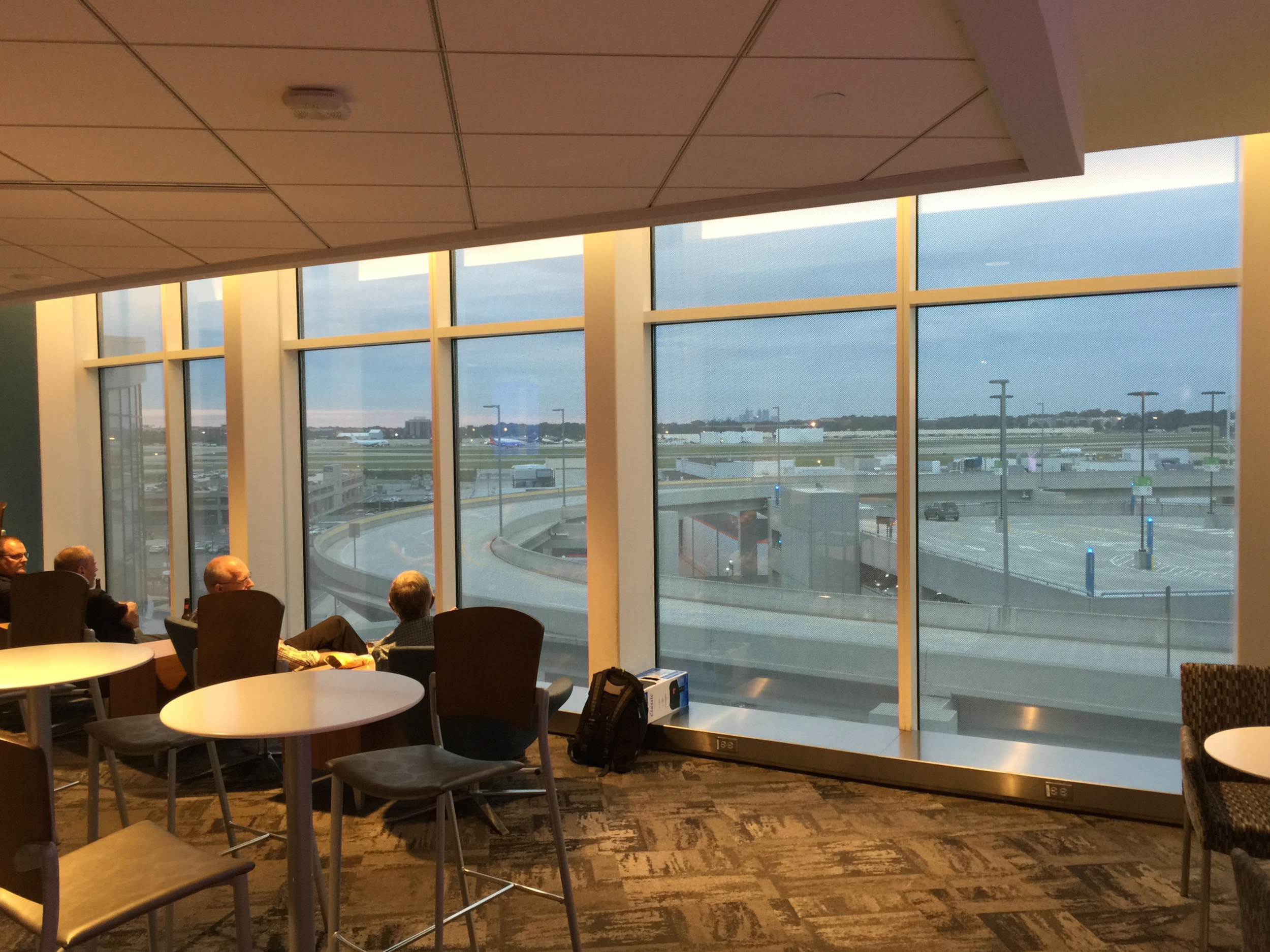 View of landside of the international terminal with runways in the distance (click to enlarge)