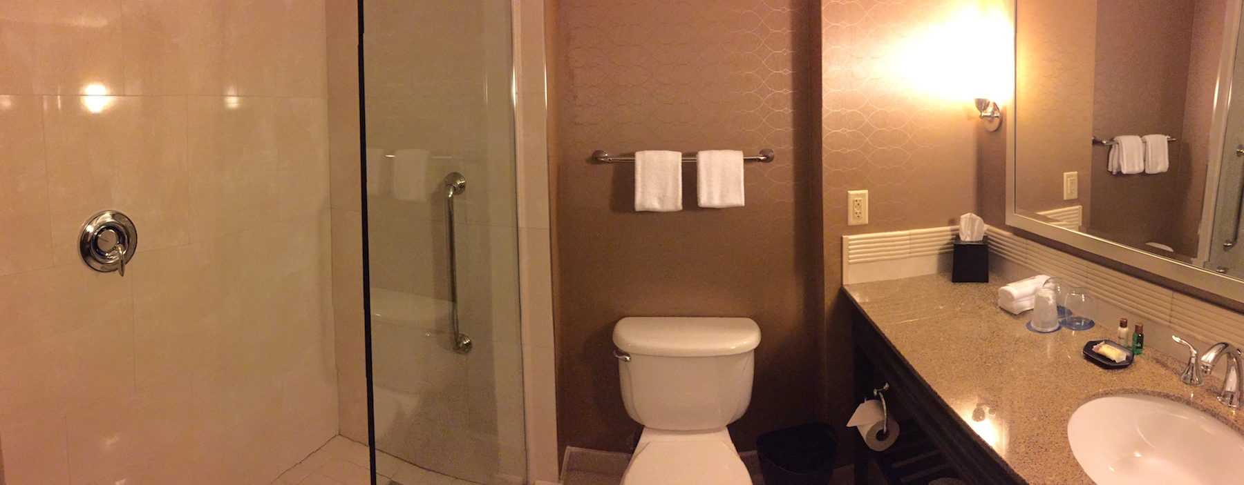The bathroom was understated and contemporary (click to enlarge)