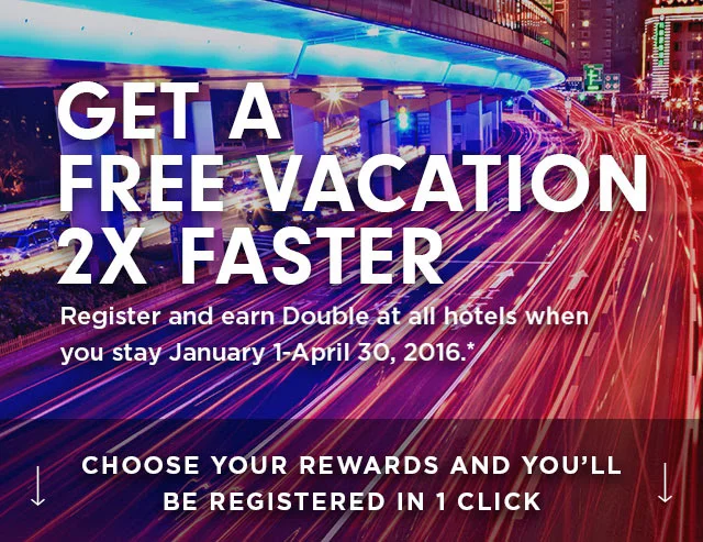 Hilton HHonors' first quarter promotion lets you choose between double points or double miles for stays between January 1, 2016 and April 30, 2016