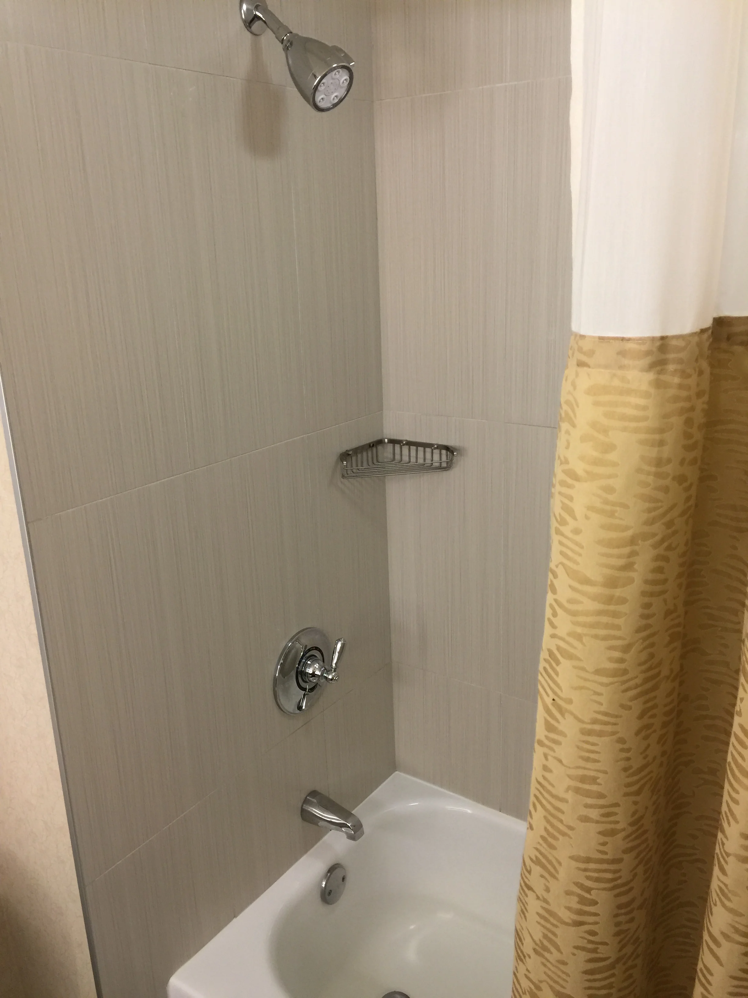 The shower/tub was not very inviting but adequate (click to enlarge)