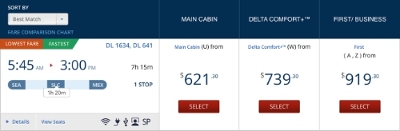 Comfort+ will now appear as a separate fare on booking screens at Delta.com (Photo: Delta Air Lines) (click to enlarge)