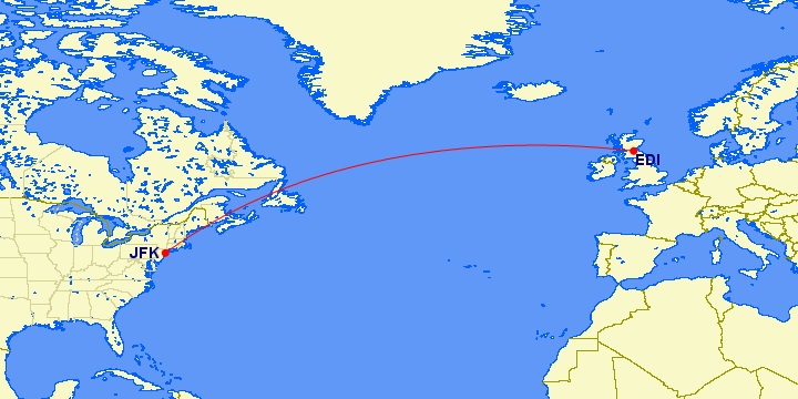 Delta has launched non-stop service between JFK and Edinburgh, Scotland