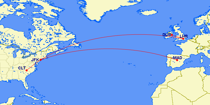 Award flights for the European Gridiron Adventure (click to enlarge)