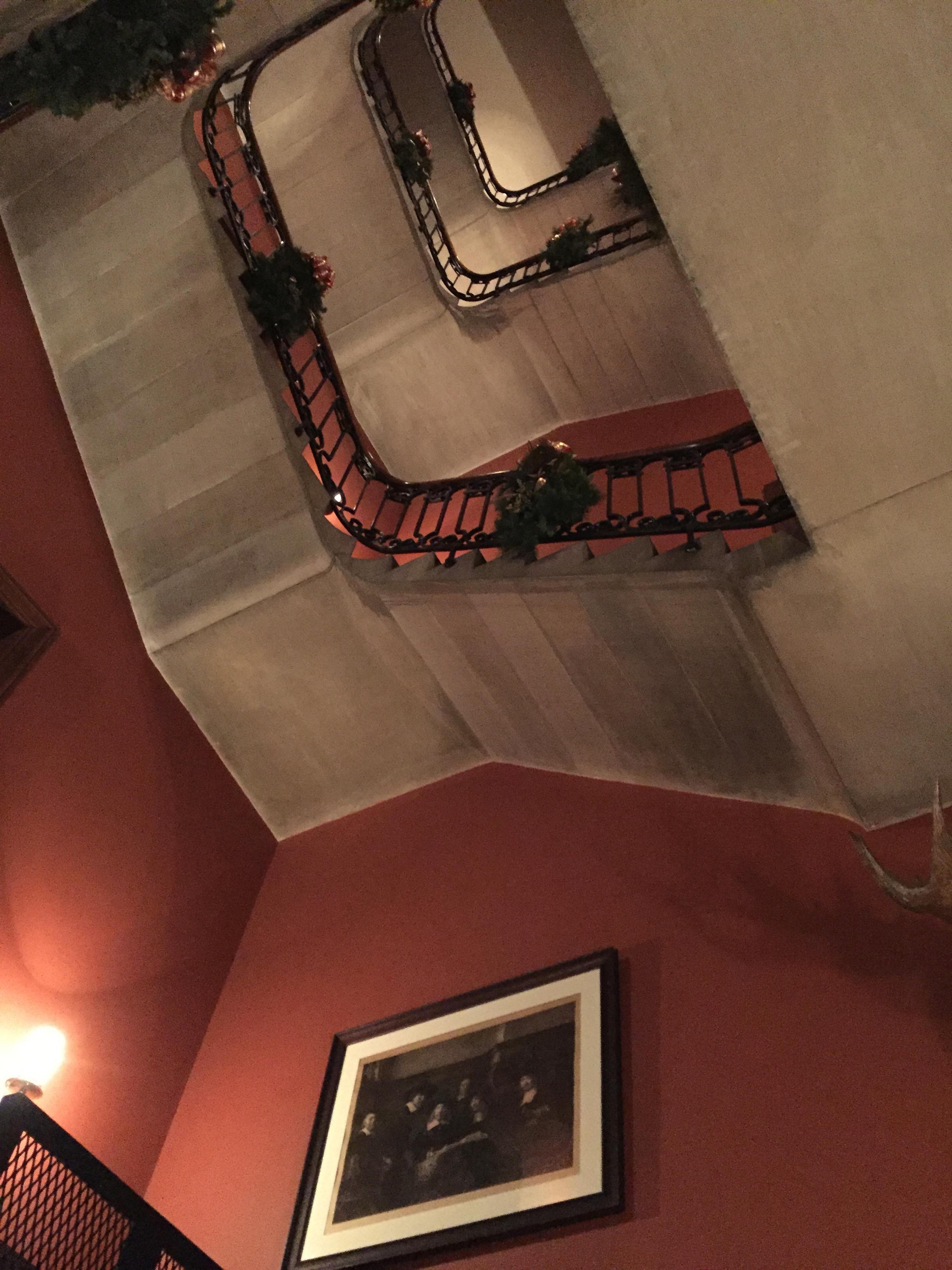 A very unique perspective on the staircase.