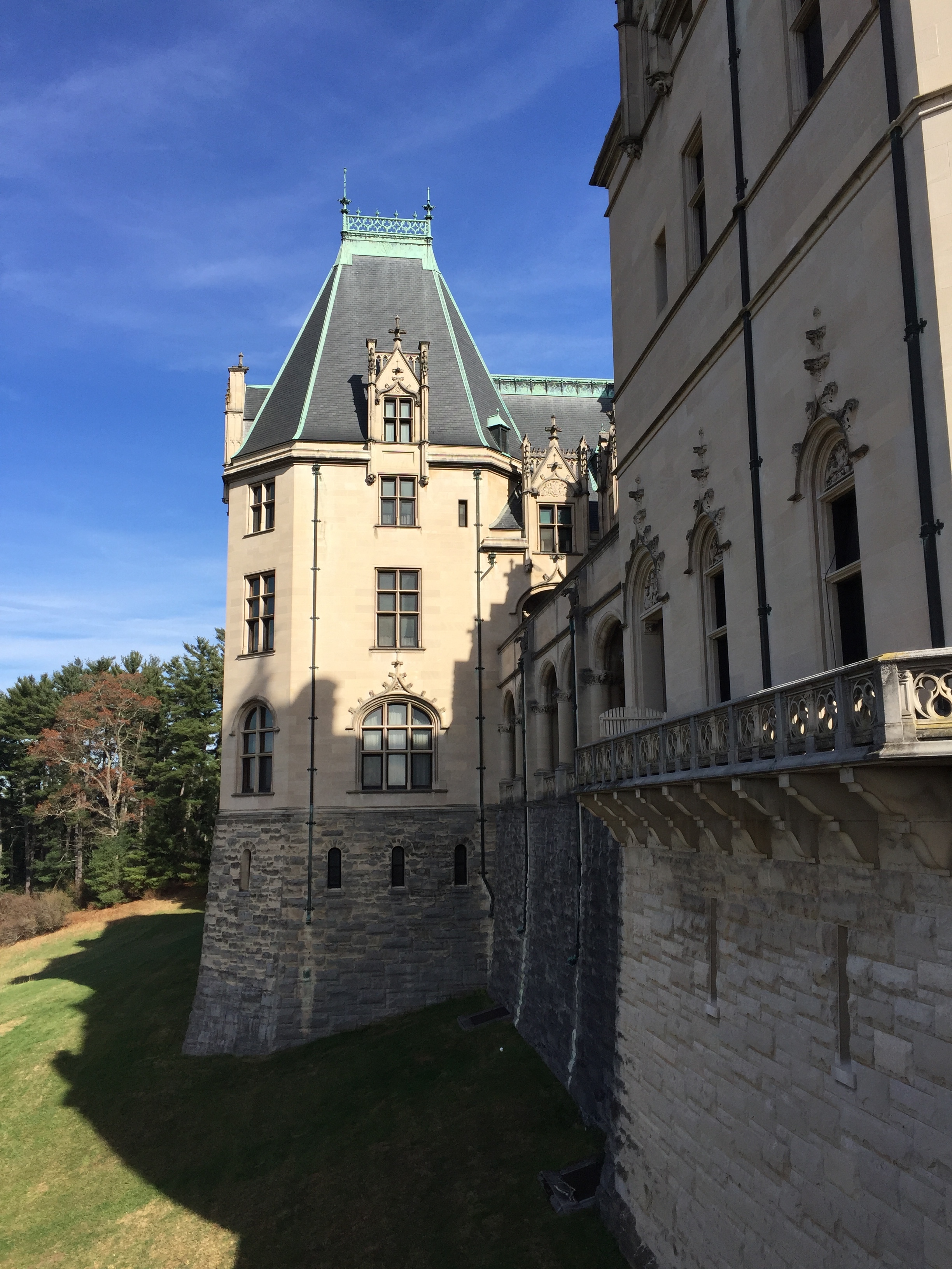 View of Biltmore House from the adjacent terrace.