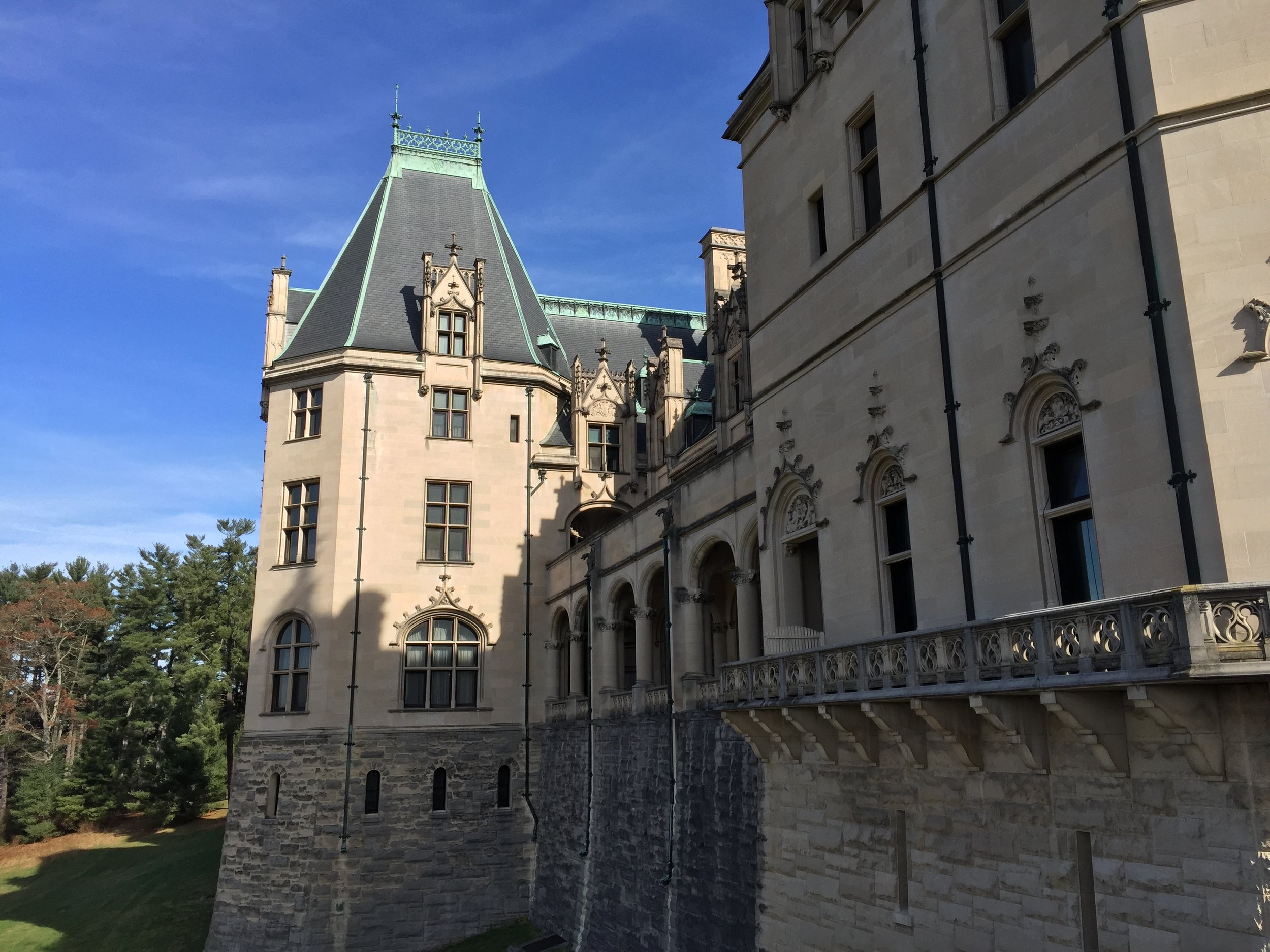 View of Biltmore House from the adjacent terrace.