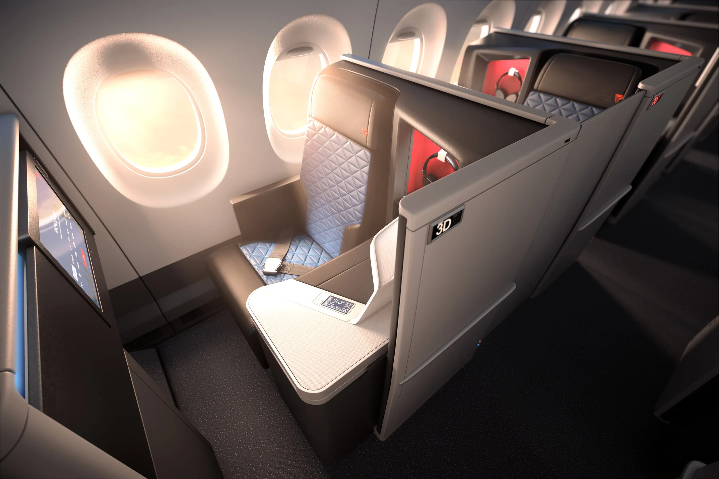 The A350 will be the first aircraft to feature the all-suites Delta One cabin (Photo: Delta Air Lines) (click to enlarge)