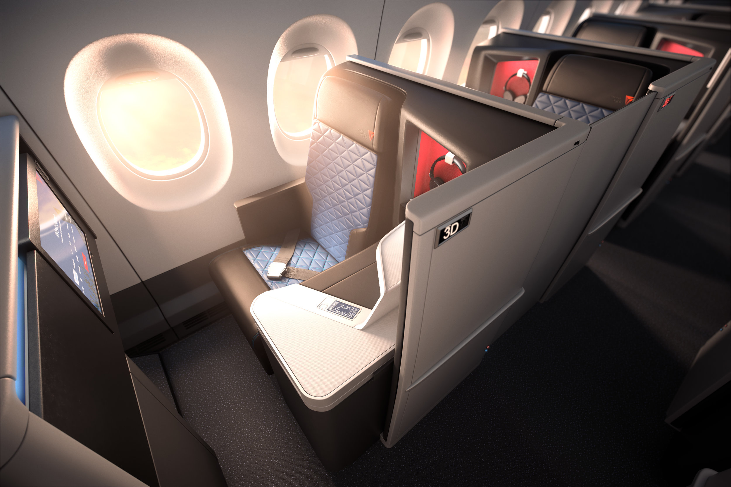 The new A350 will be the first aircraft to feature the new Delta One suite (Photo: Delta Air Lines) (click to enlarge)