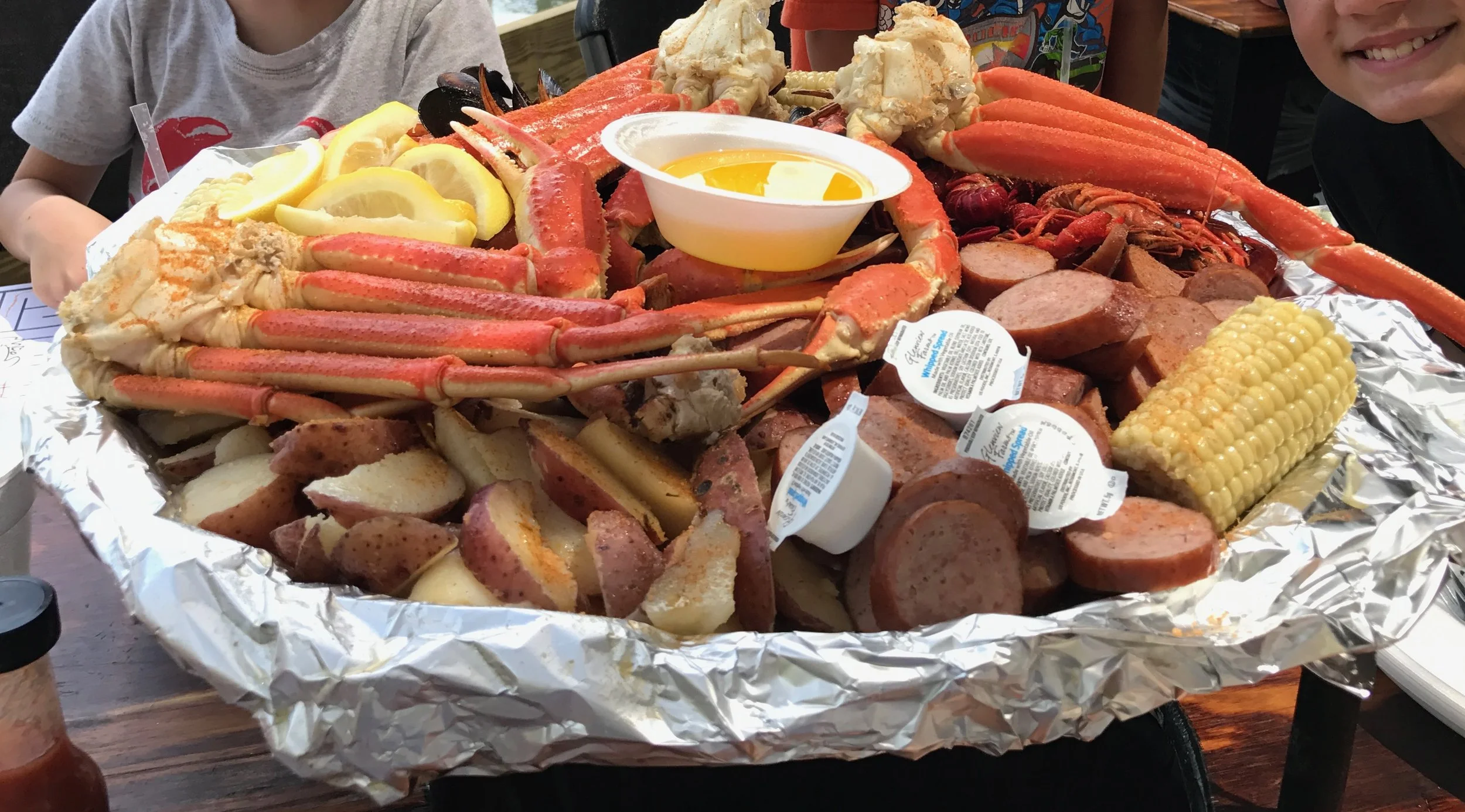 Captain Crab's Sampler Platter at The Crab Shack (click to enlarge)