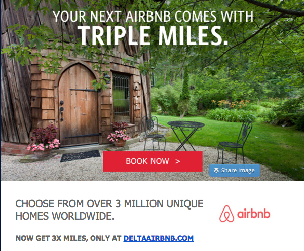 Delta SkyMiles members can earn miles for Airbnb stays booked by October 31, 2017.