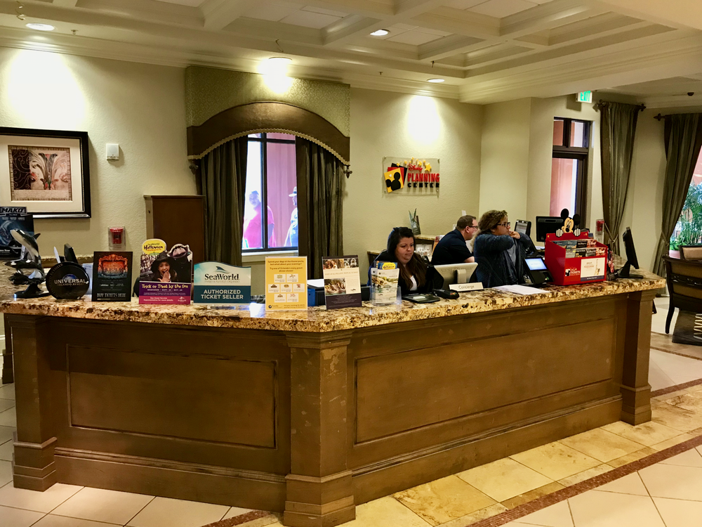 Wyndham Bonnet Creek Resort Visitors Center ticketing desk