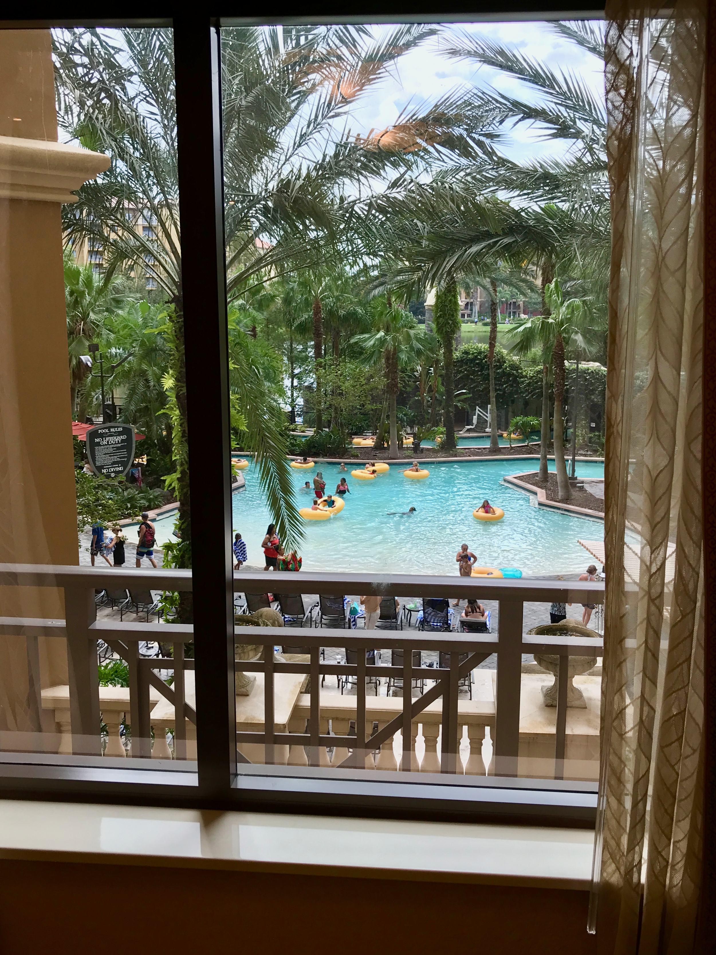 Lazy river from the second floor of Tower 5