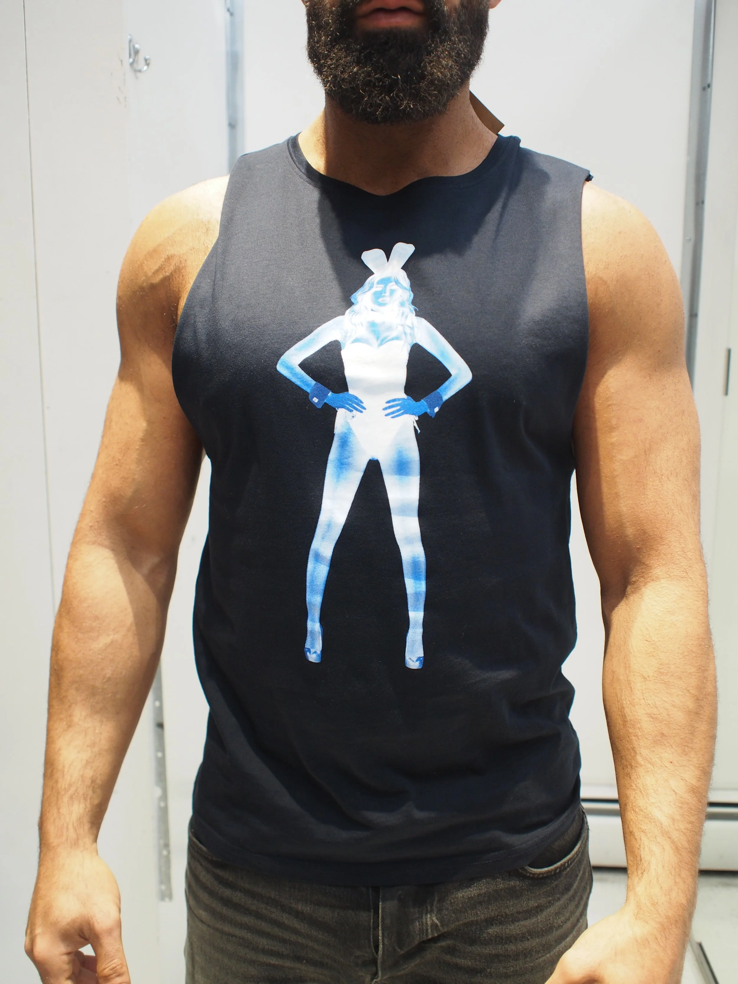 PLAYBOY September 2015 Playmate X-Ray Muscle Tank - Deep Blue