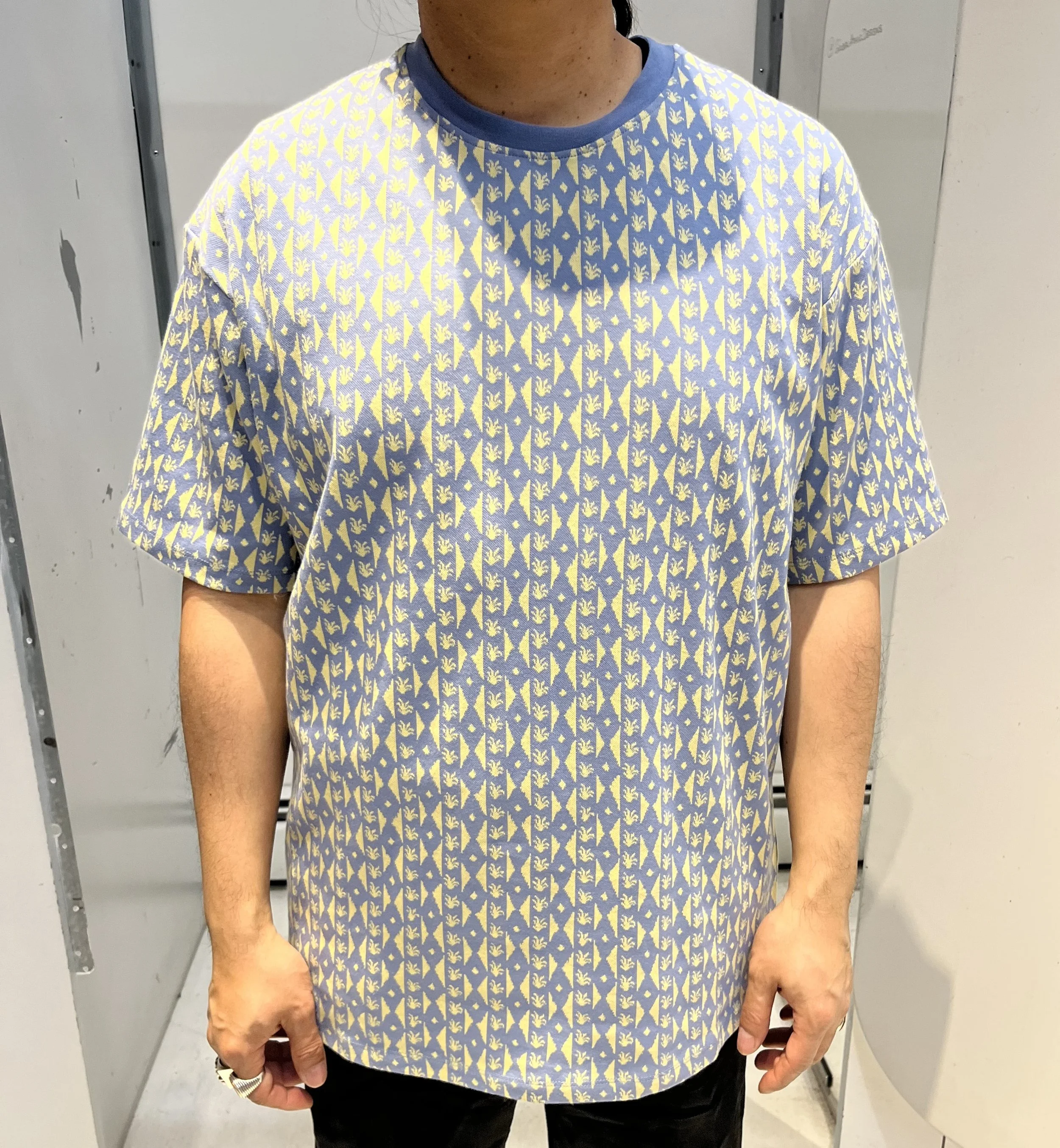 Scotch & Soda retro jacquard relaxed t-shirt - Cactus Stripe Infinity