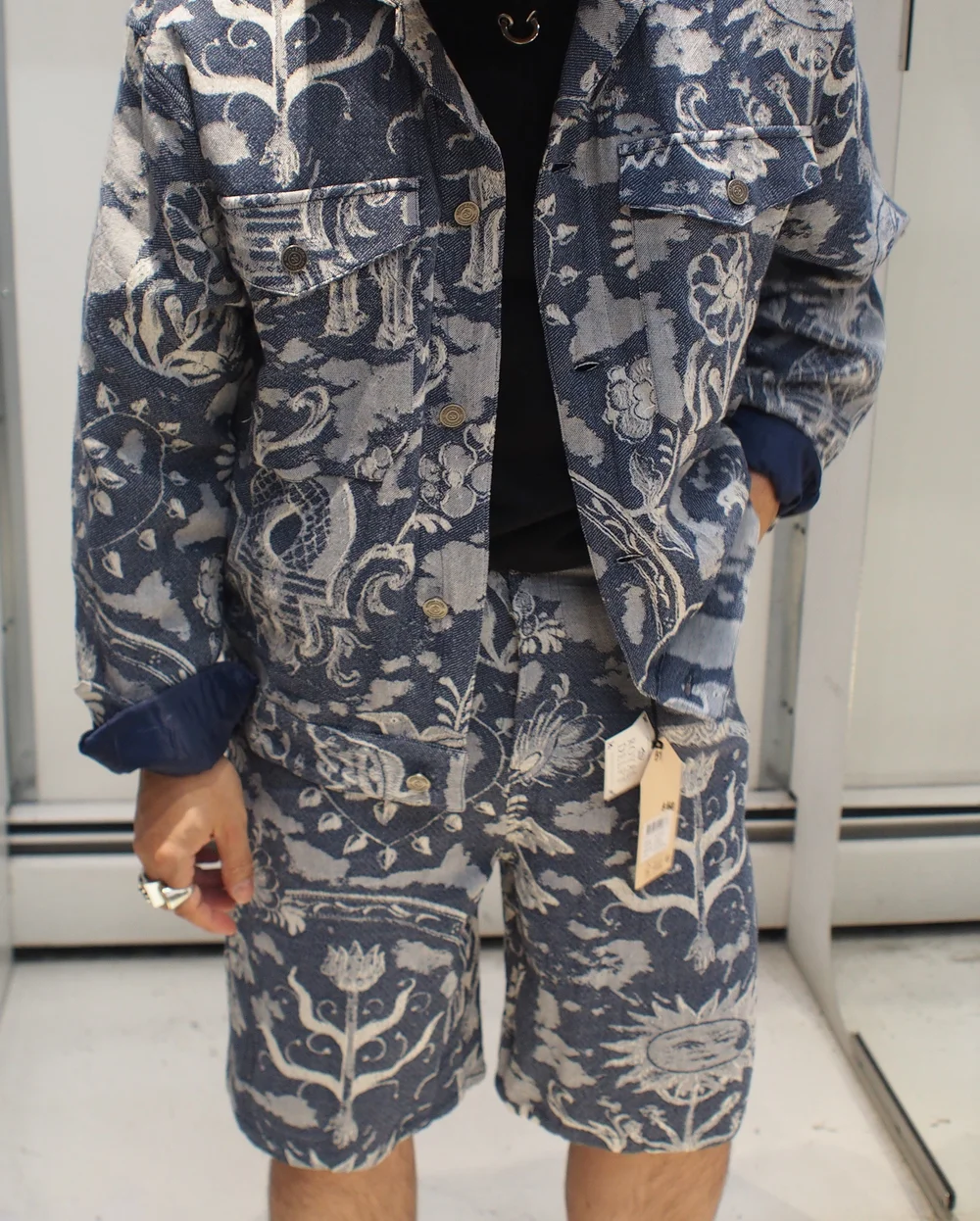 Scotch & Soda Geometric Jacquard zip through track top (co-ord