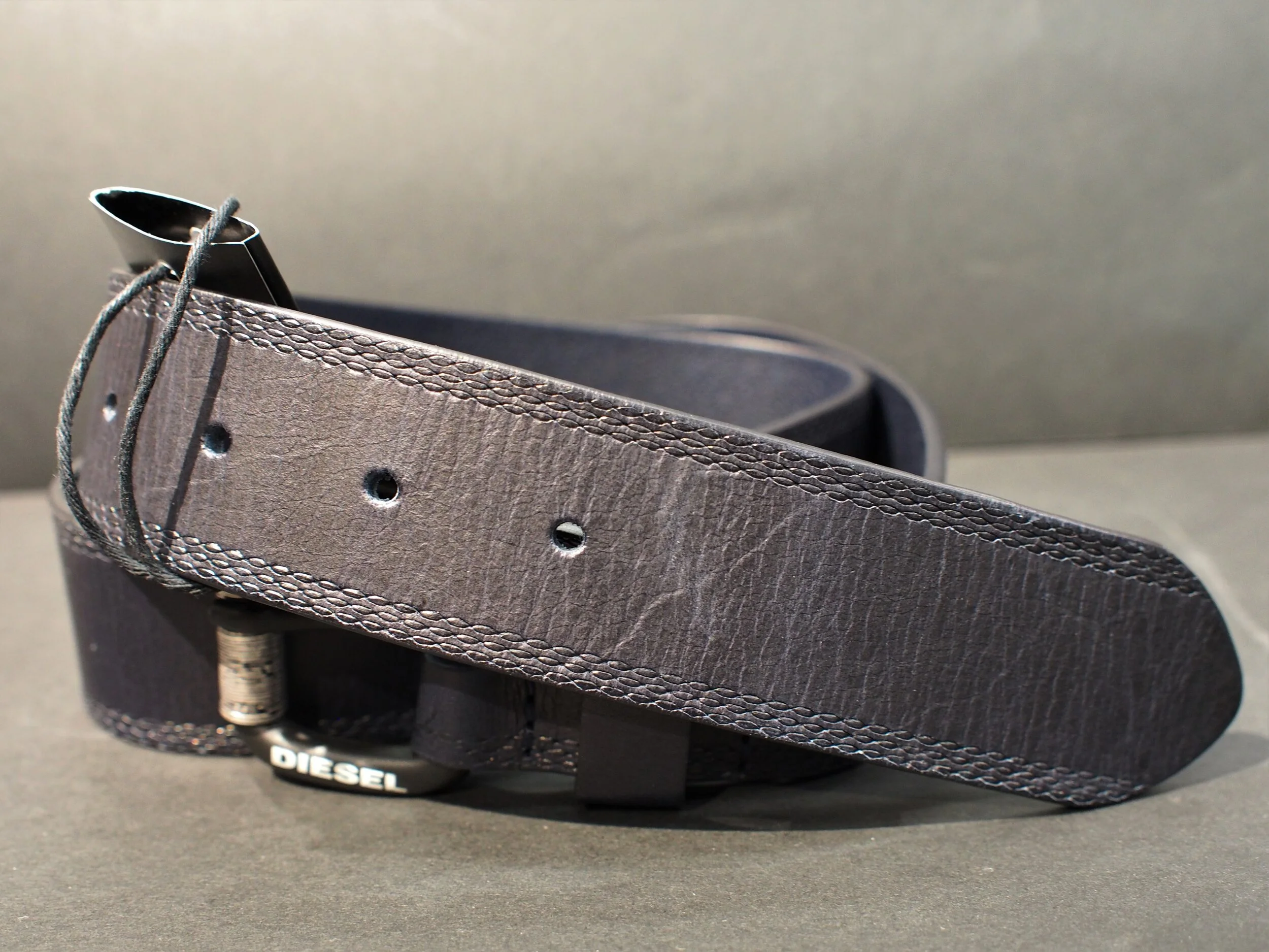 小物 Diesel belt Diesel Belt Vintage Metal Letters Logo Brown Leather - Etsy