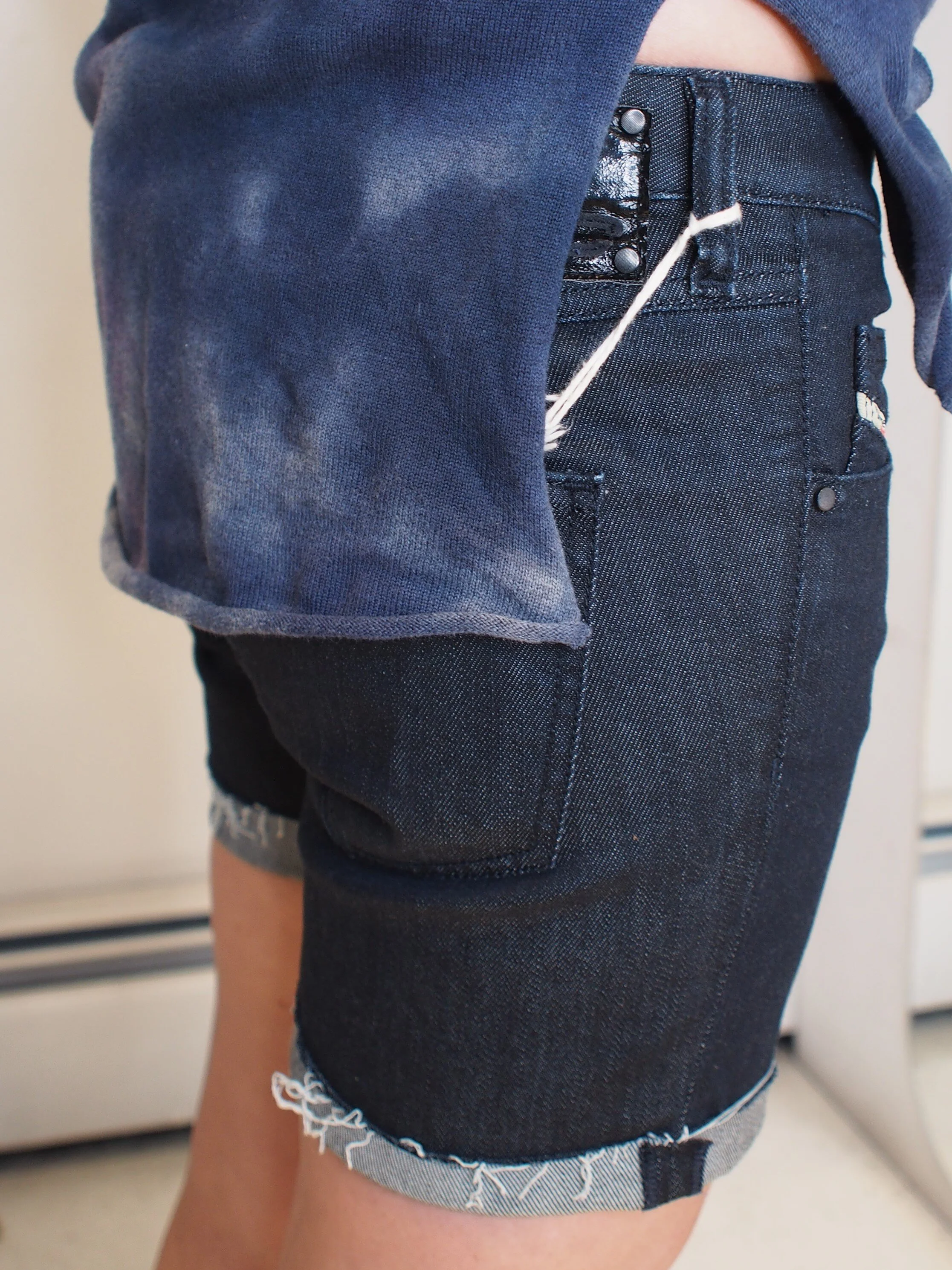 Diesel WMN YBO Stretch denim shorts - Dark Indigo — GLOBAL ATOMIC 