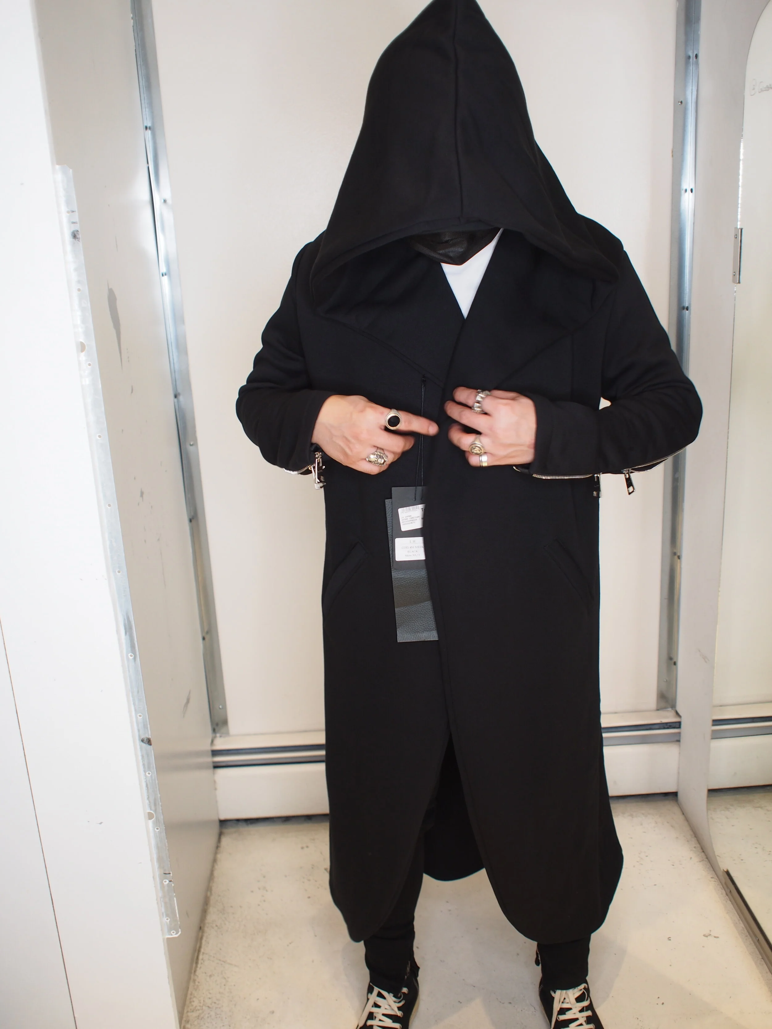 fleece hooded duster jacket