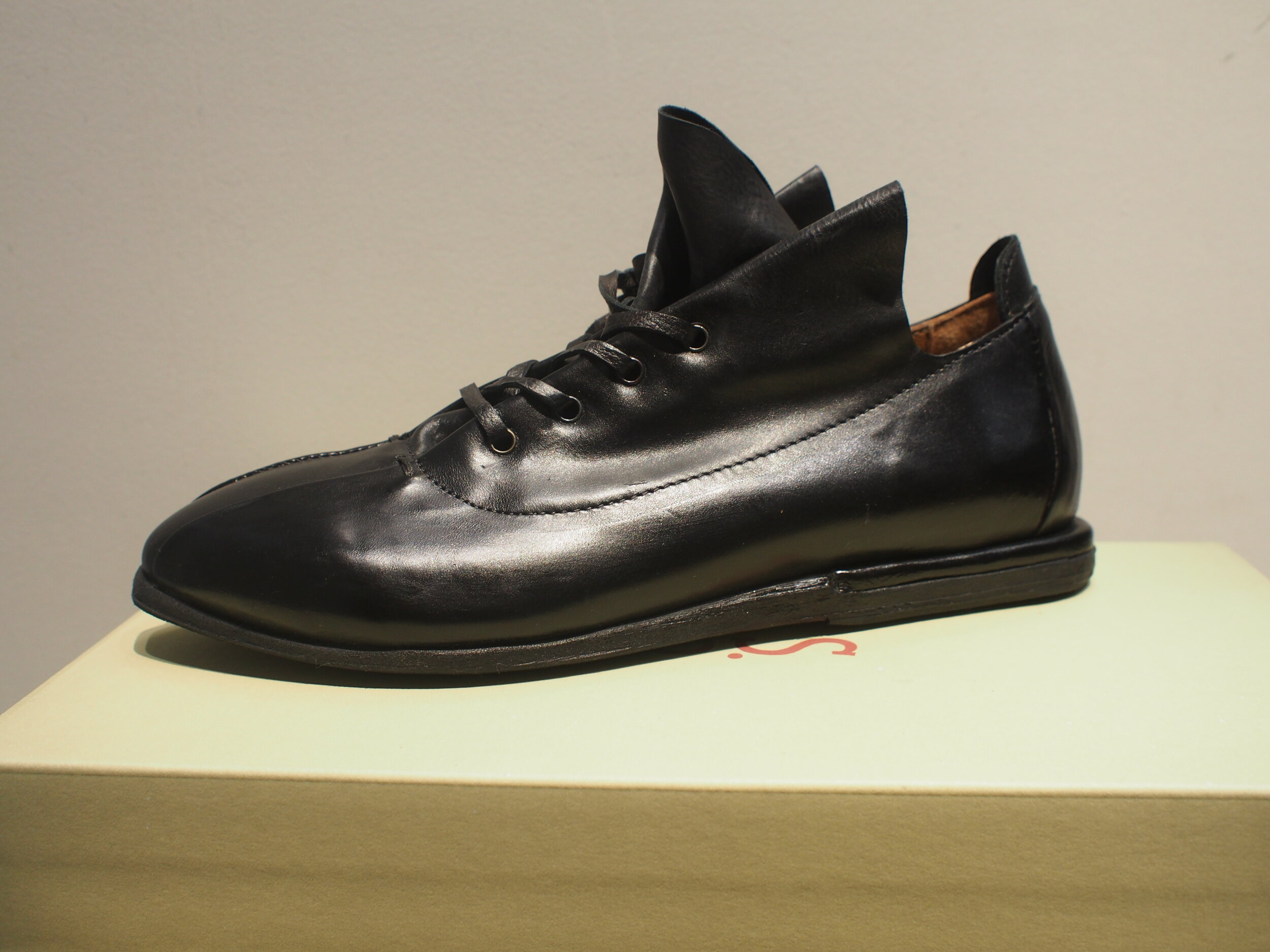 AS.98 Duel pointed toe lace up leather shoes - A09101 Nero