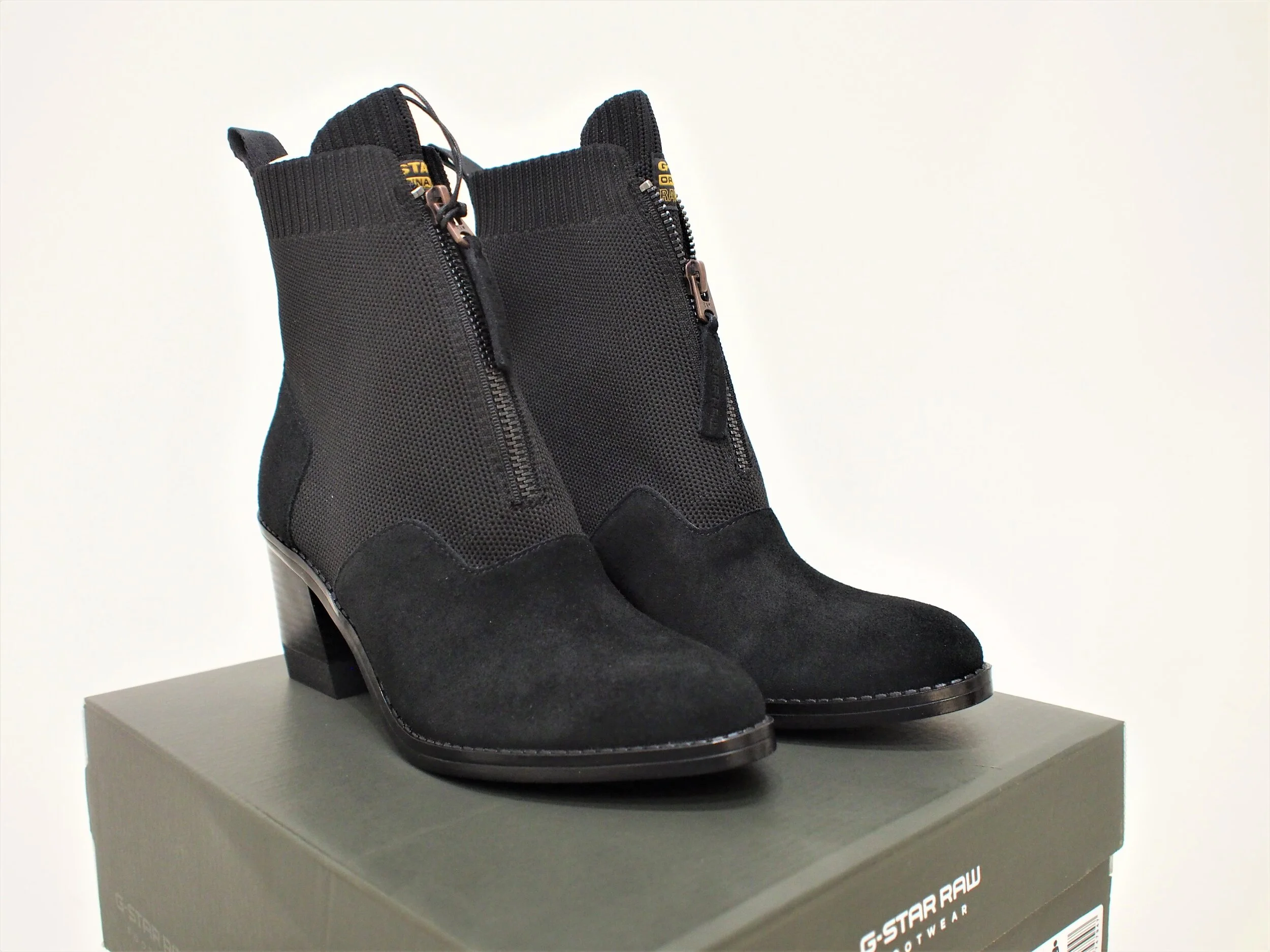 Raw WMN Tacoma Zip Front Ankle Boots 