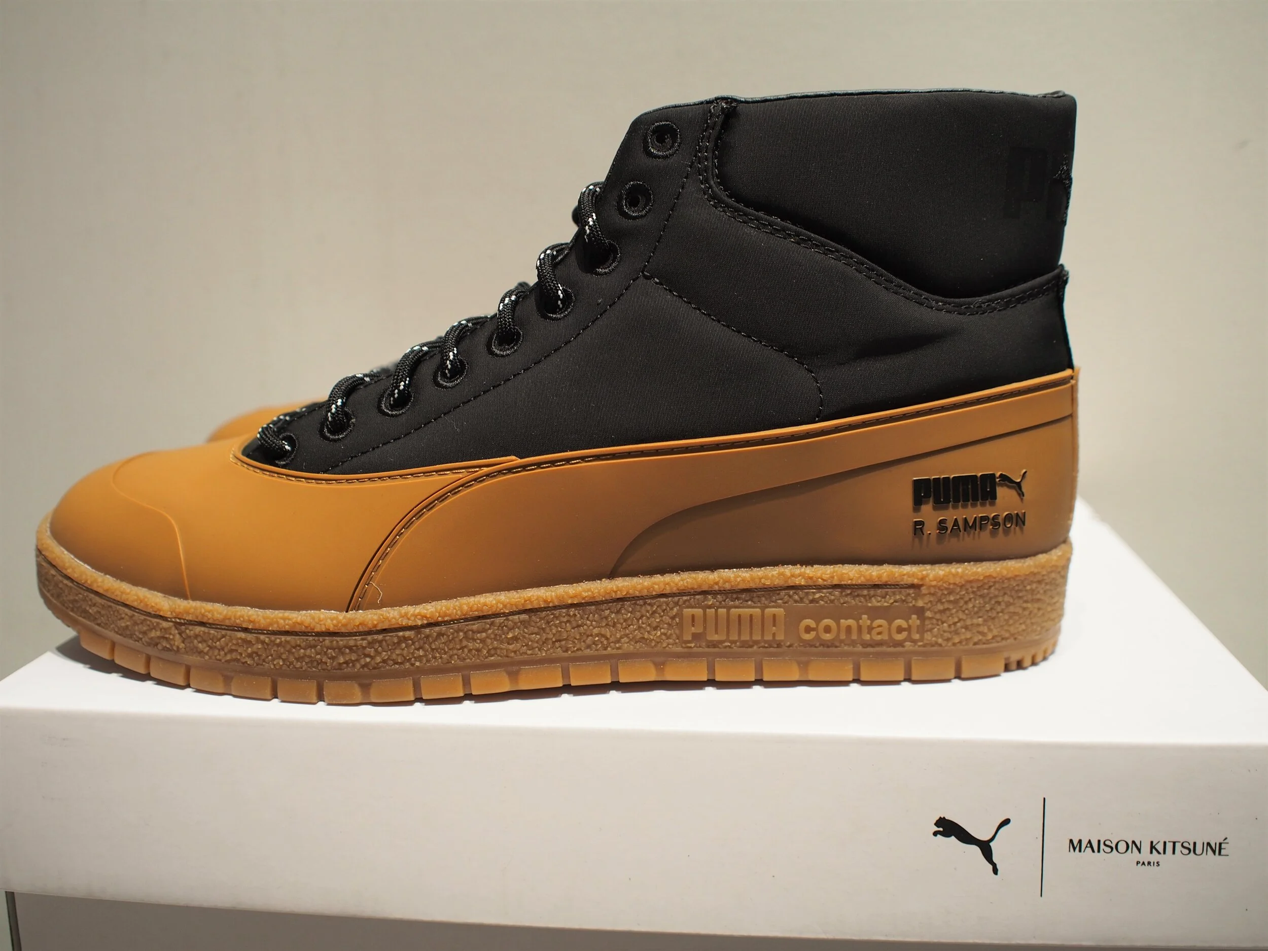 PUMA x MAISON KITSUNÉ Ralph Sampson 70s Mid Sneakers - Vegan Black