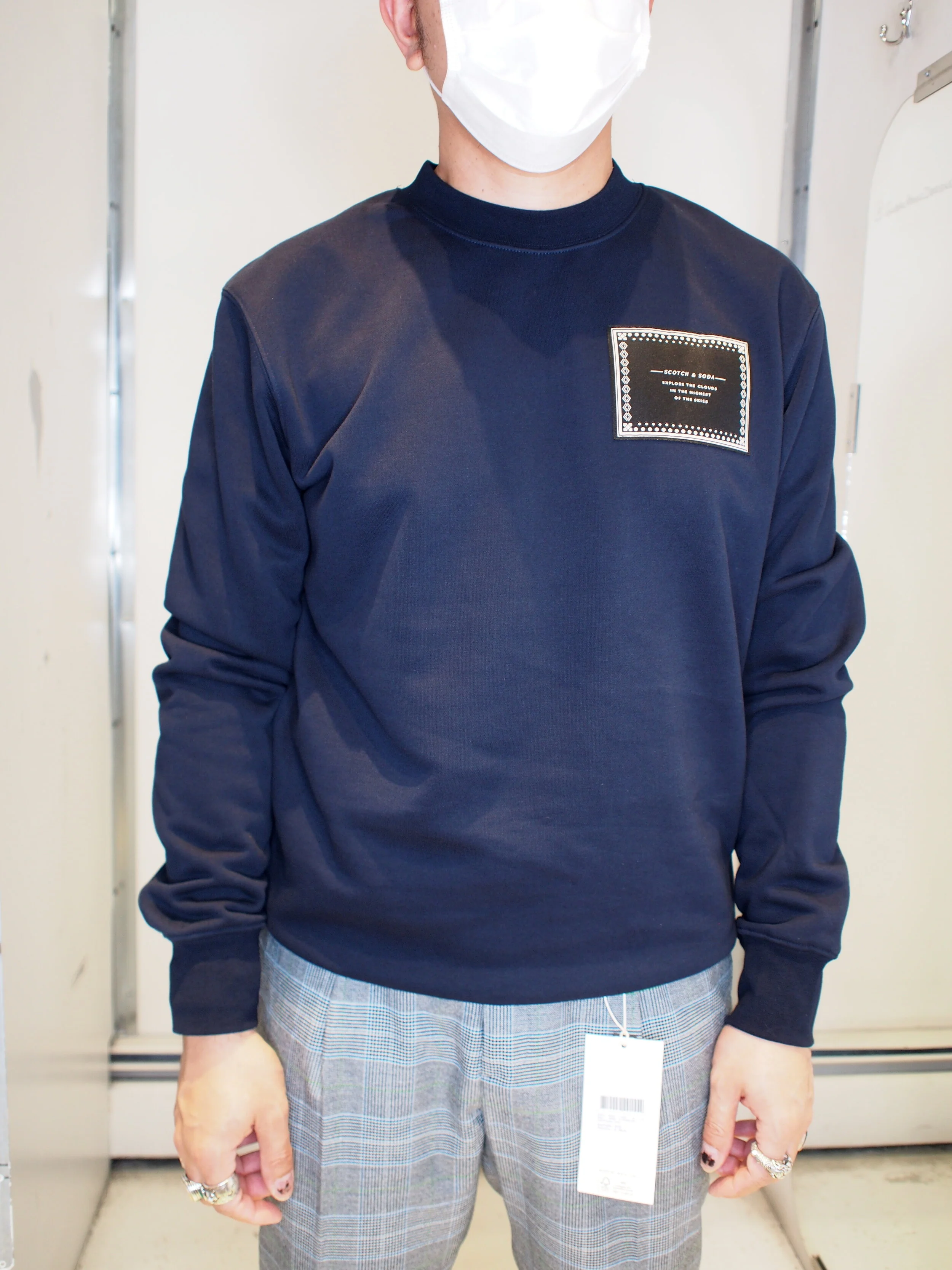 Scotch &amp; Soda Chest graphic cotton felpa crew neck sweatshirt - Night