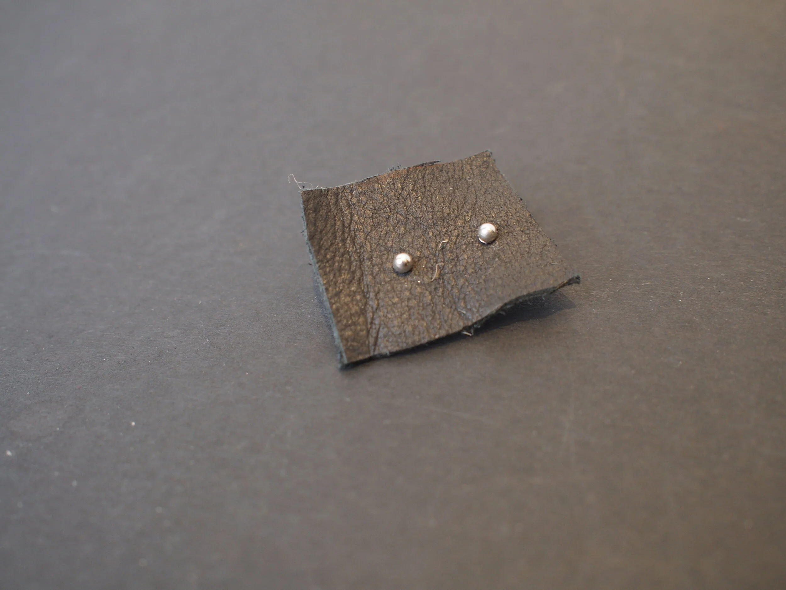 BLACK SOLV Silver  Stud earrings