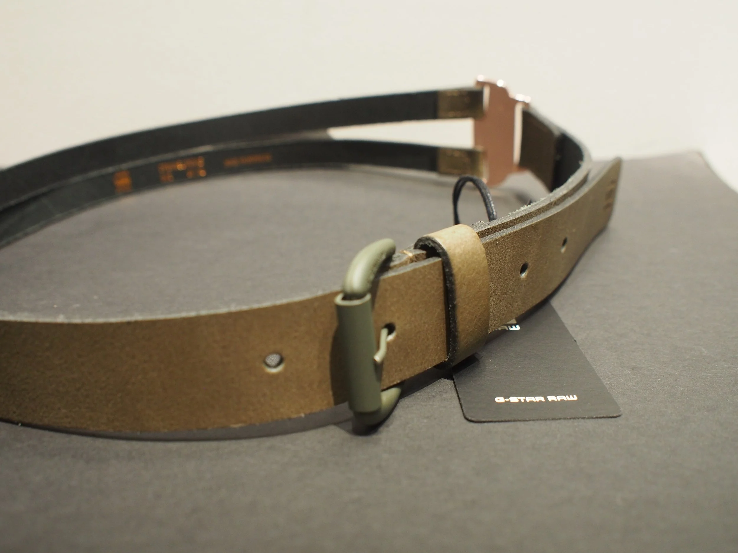 小物 1990s g sterw raw leather belt 🚨G Star Raw Leather Belt Mens Buckle Y2k Rare Brown Big