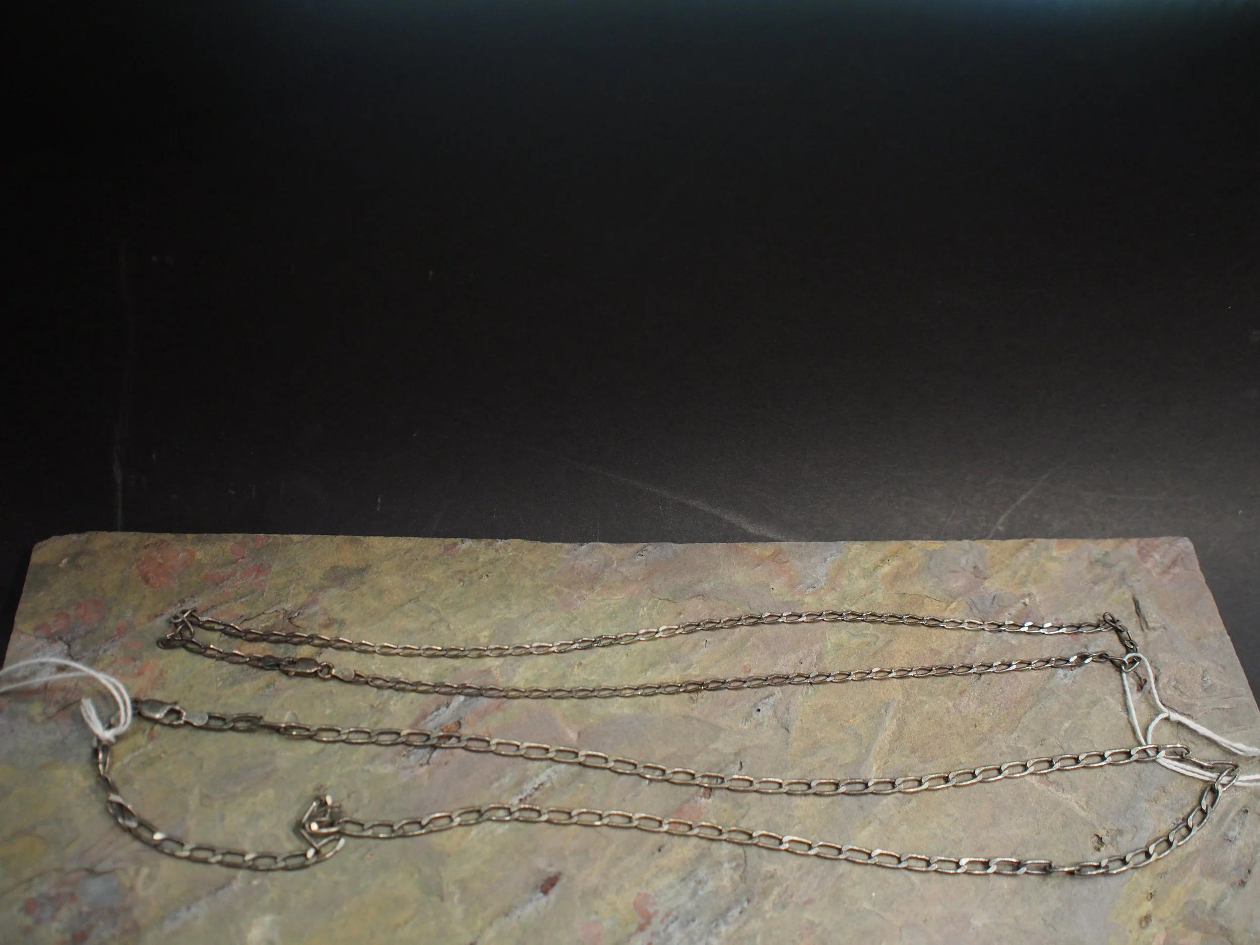 BLACK SOLV oxidized  sterling silver various link chain