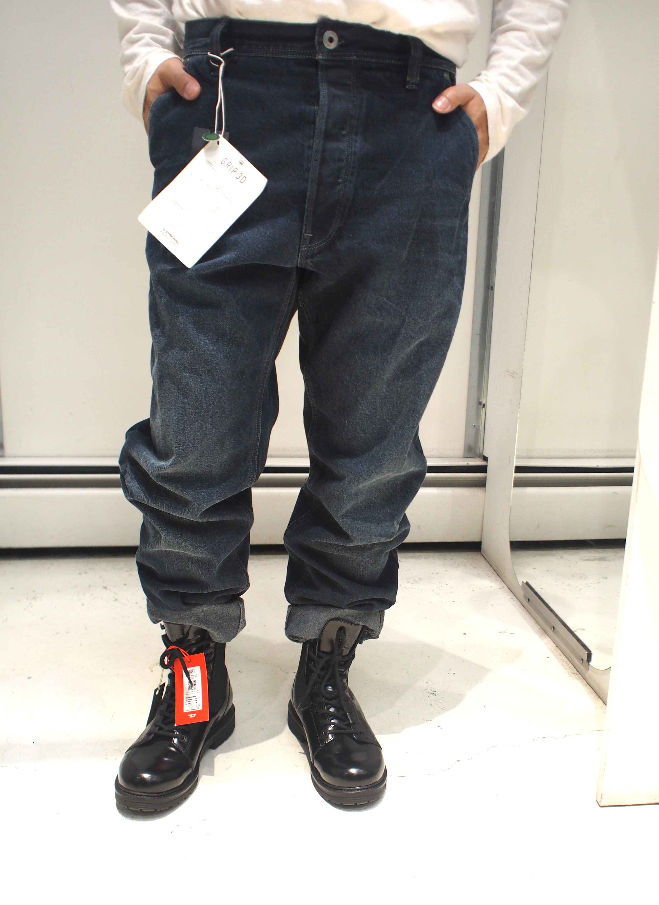 G-Star Raw Grip 3D Relaxed inc in Teal Tapered atomic Indigo Worn global Deep — Jeans designs 
