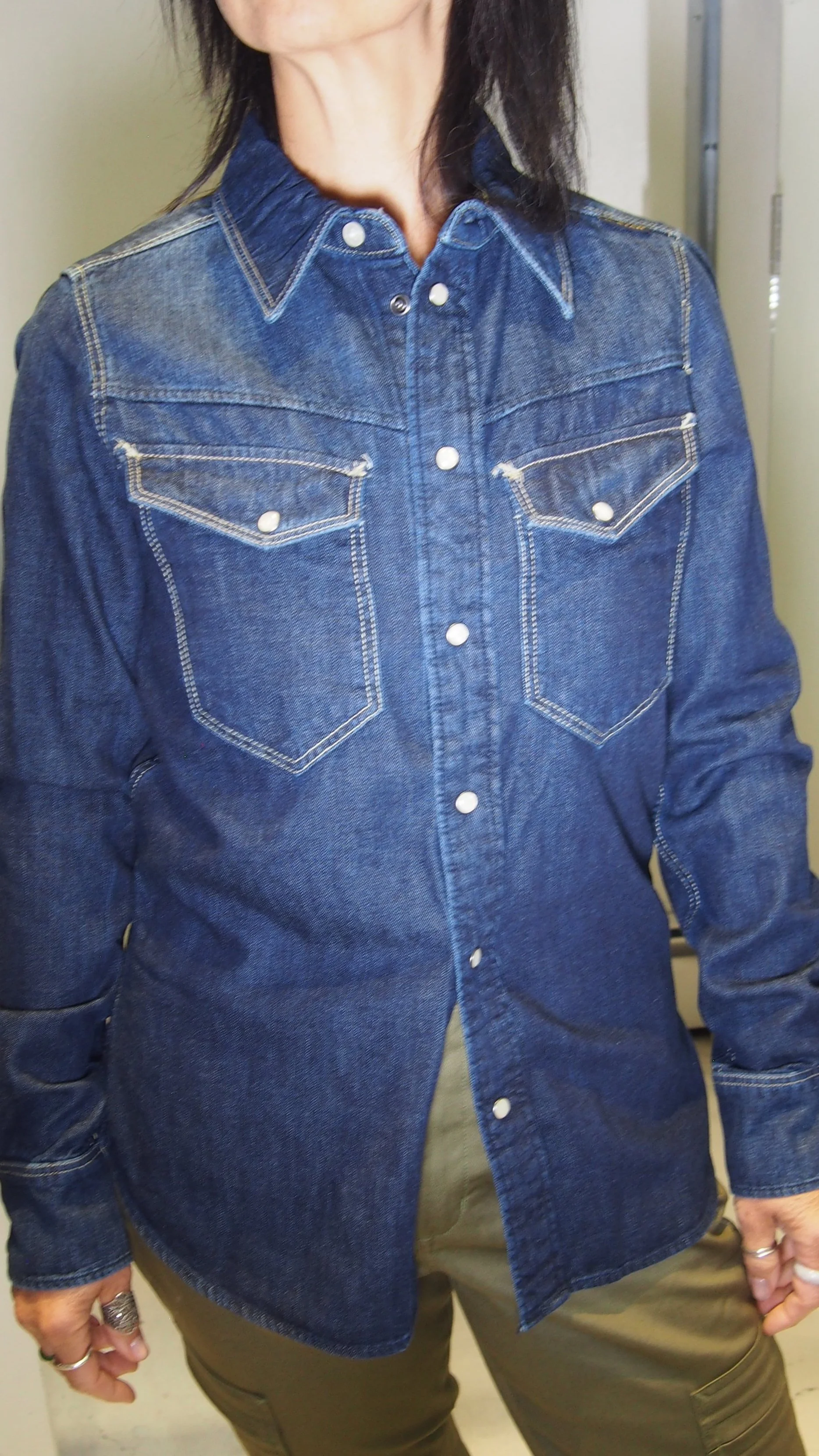 G-Star Raw WMN Slim Denim Shirt 8oz Worn in deep sea indigo — GLOBAL  ATOMIC DESIGNS