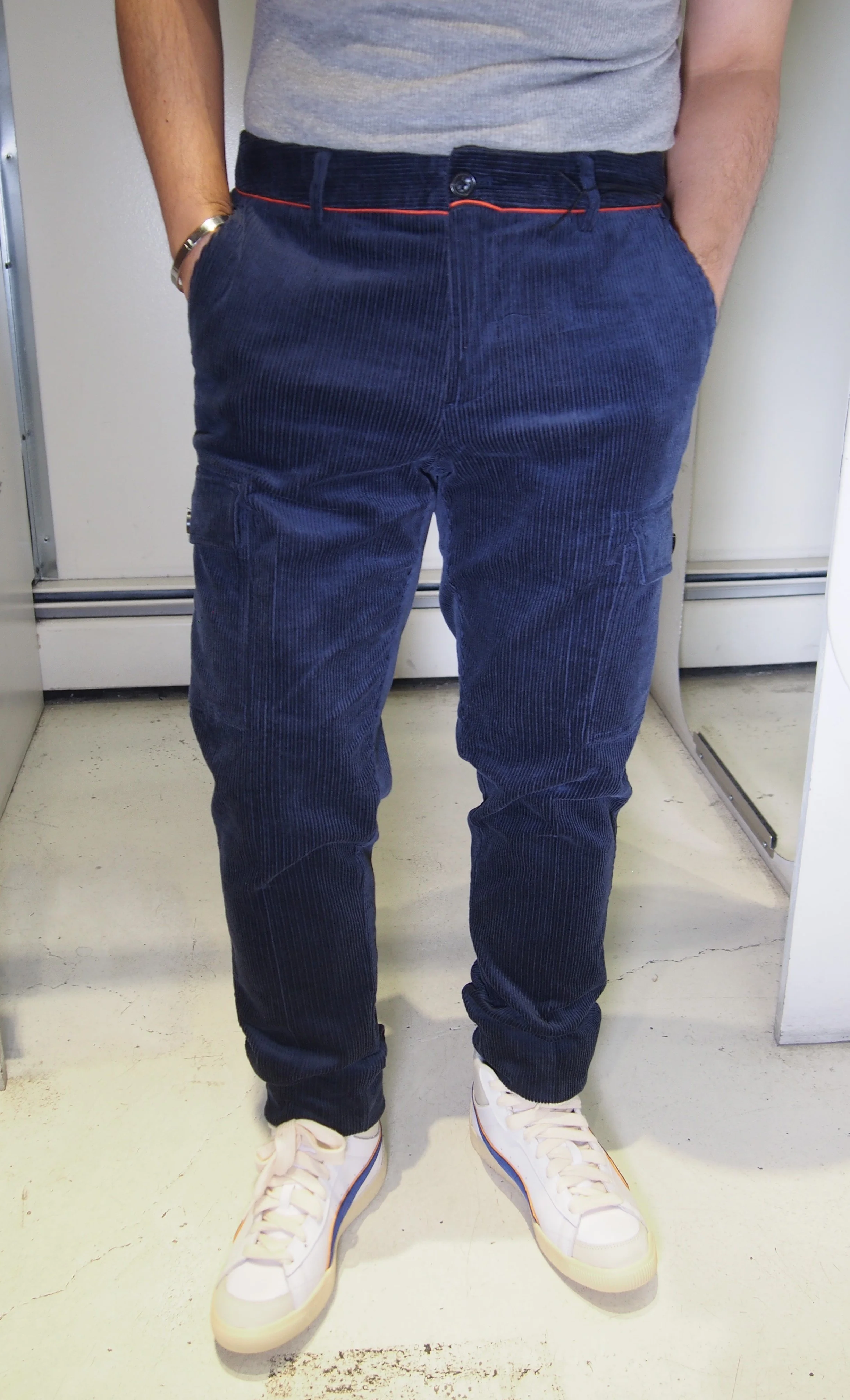 Scotch & Soda (co-ord) Stuart - slim straight corduroy cargo trousers - Night