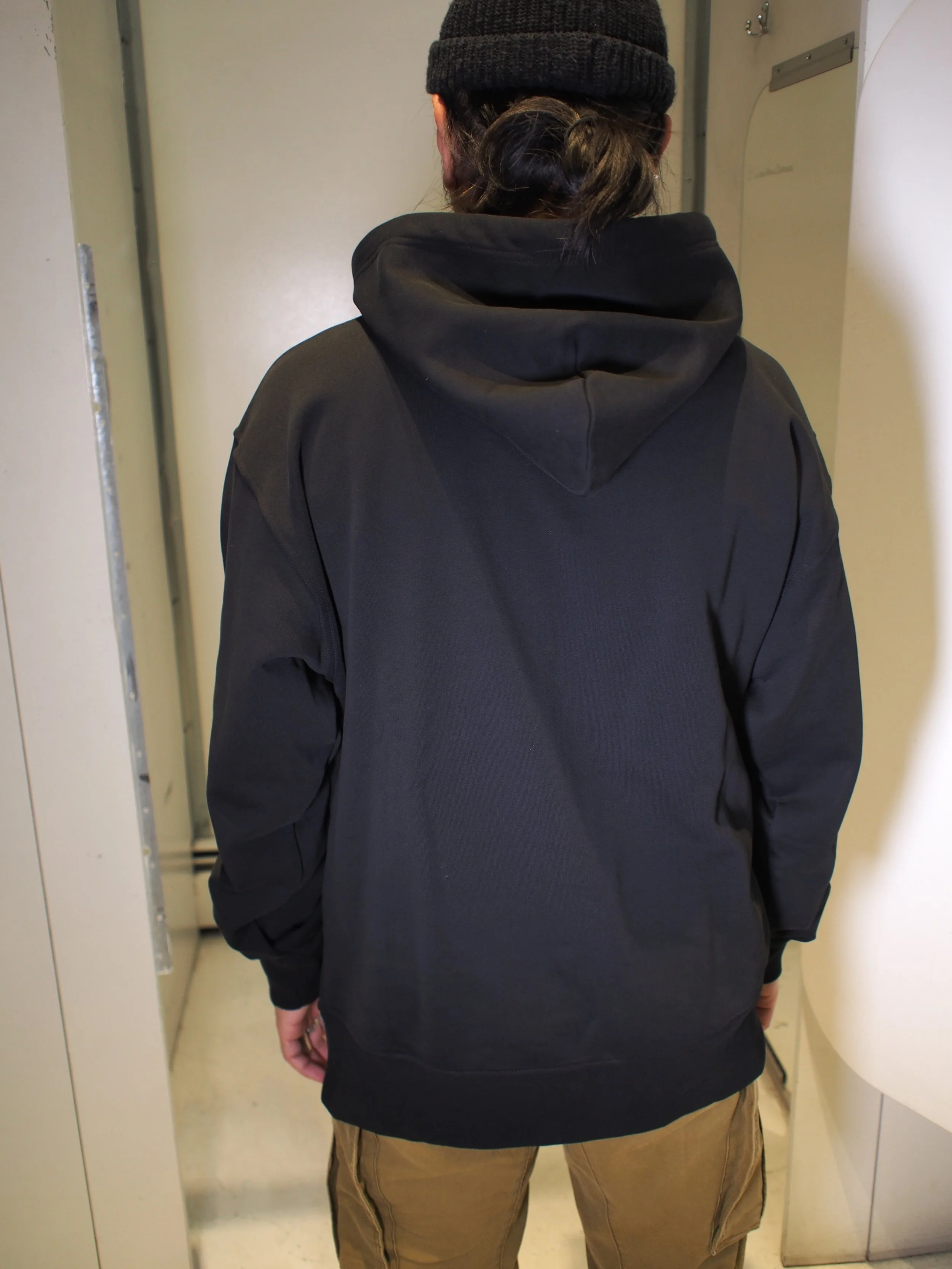 DIESEL S-Macs-Hood-OD loose fit pullover hoodie w/ silver