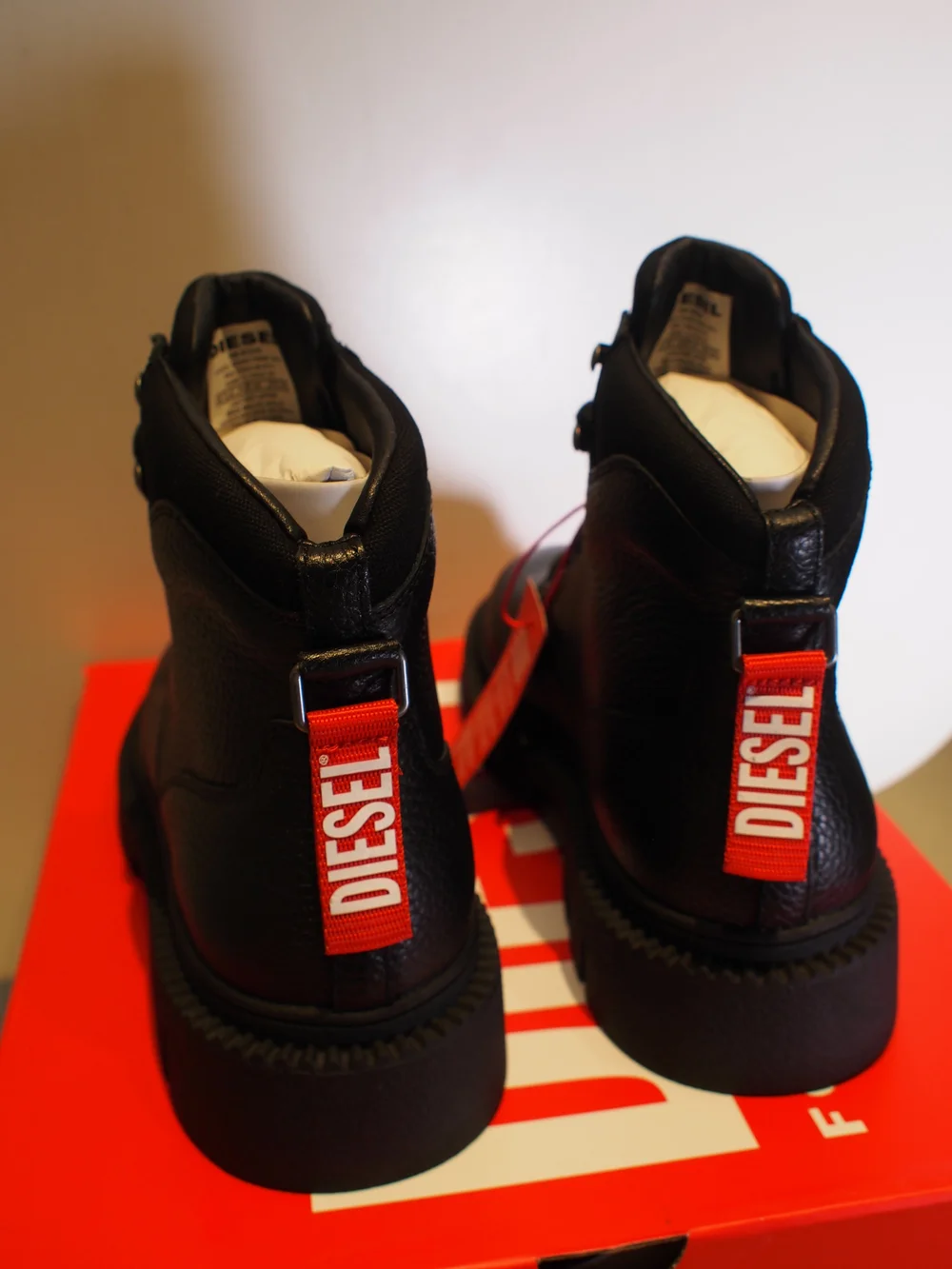 DIESEL S-Ukiyo Mid Hi Top Leather sneakers - Black/Black — GLOBAL