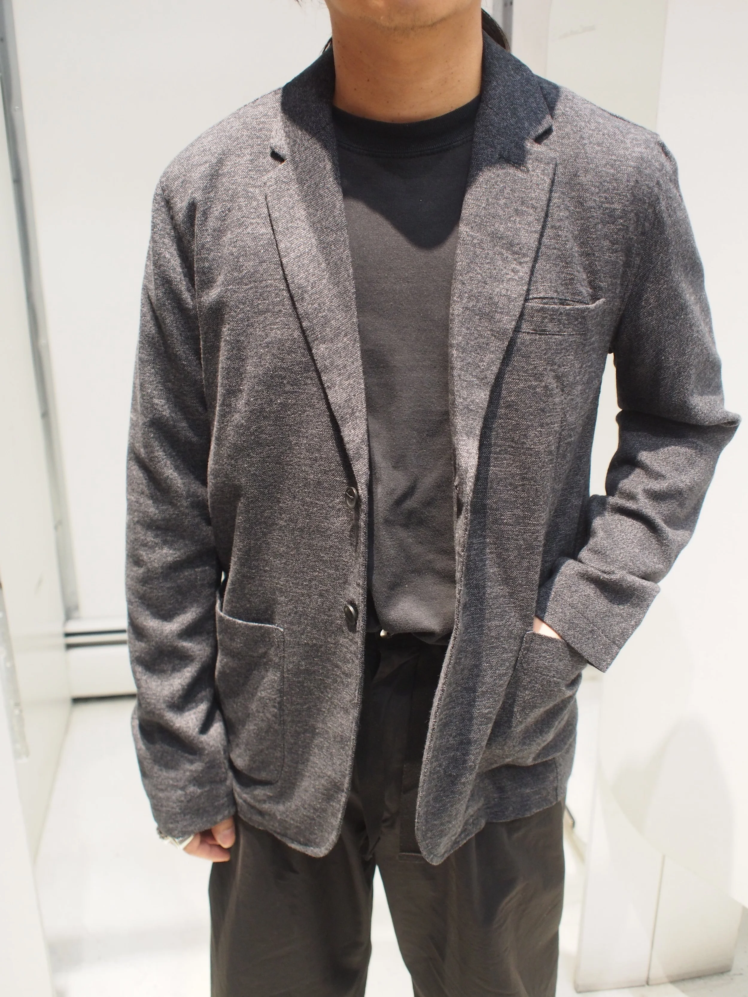 RAILS Reynard brushed cotton stretch tweed blazer - Cast Iron