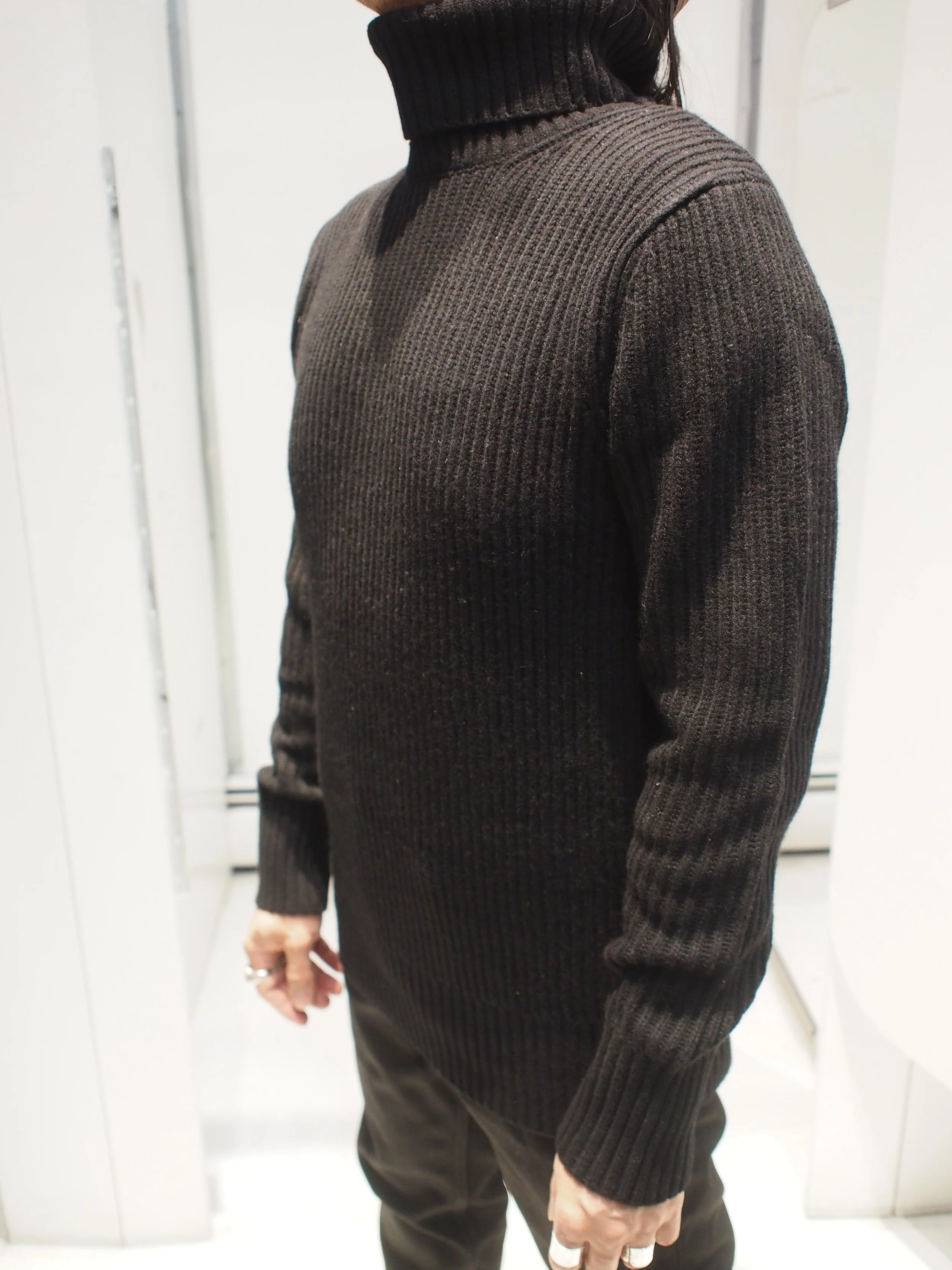 G-Star Raw Essential Knitted turtleneck sweater - Dark Black