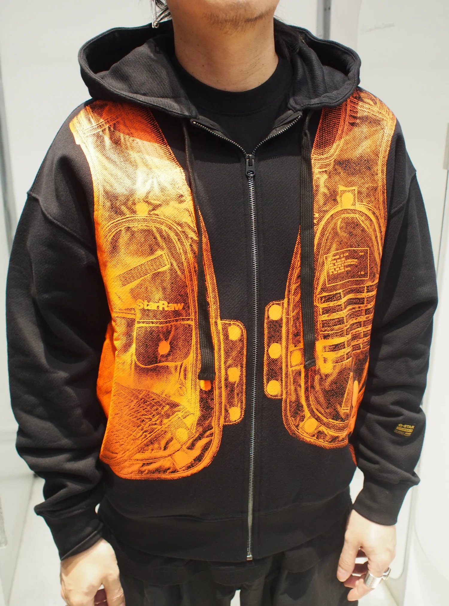 G-Star Raw Archive Vest zip through hooded sweat jacket - Dark