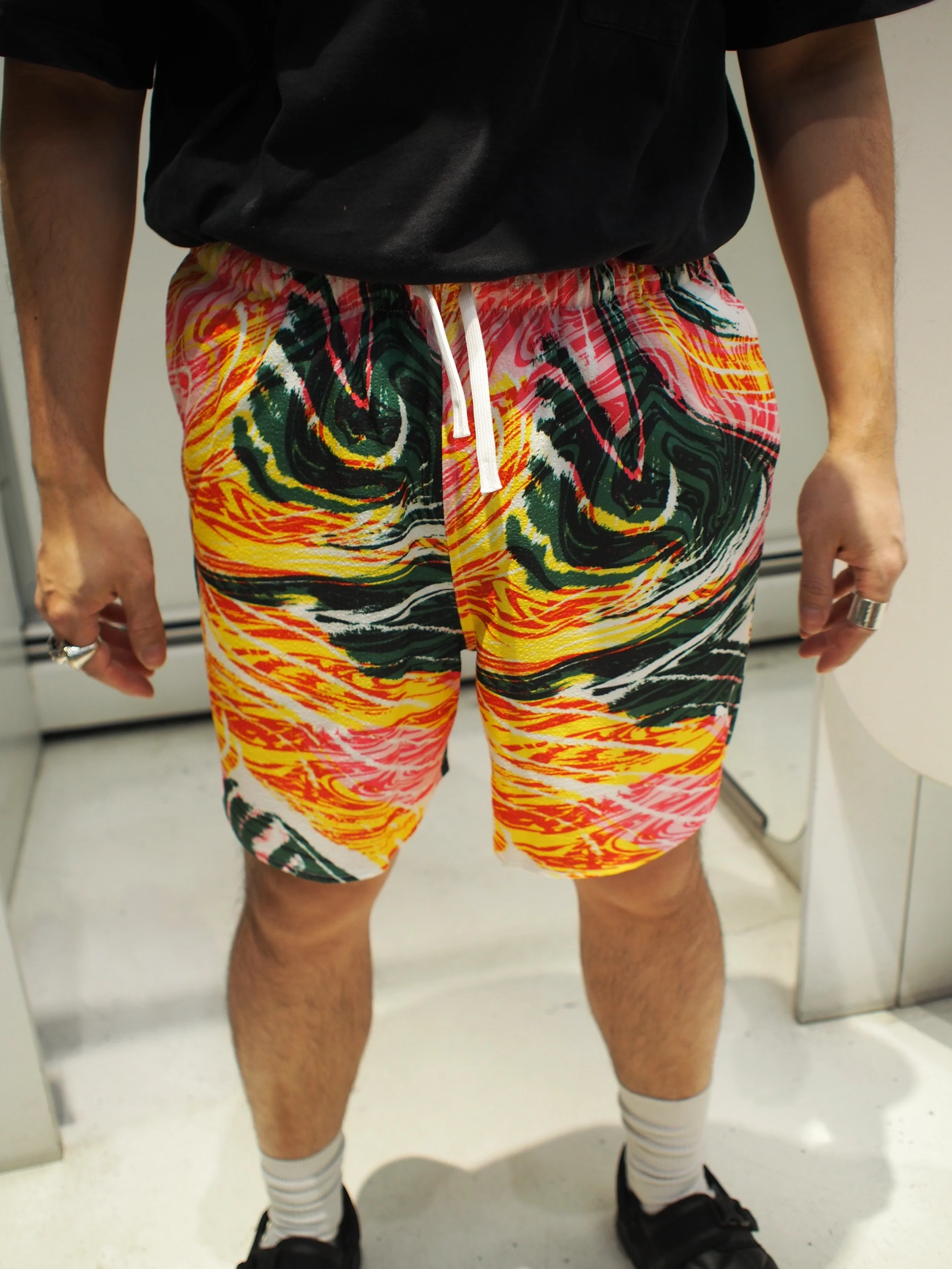 PUMA x FERRARI Race Crew AOP sweatshorts (co-ord) - Pink/Speed Yellow