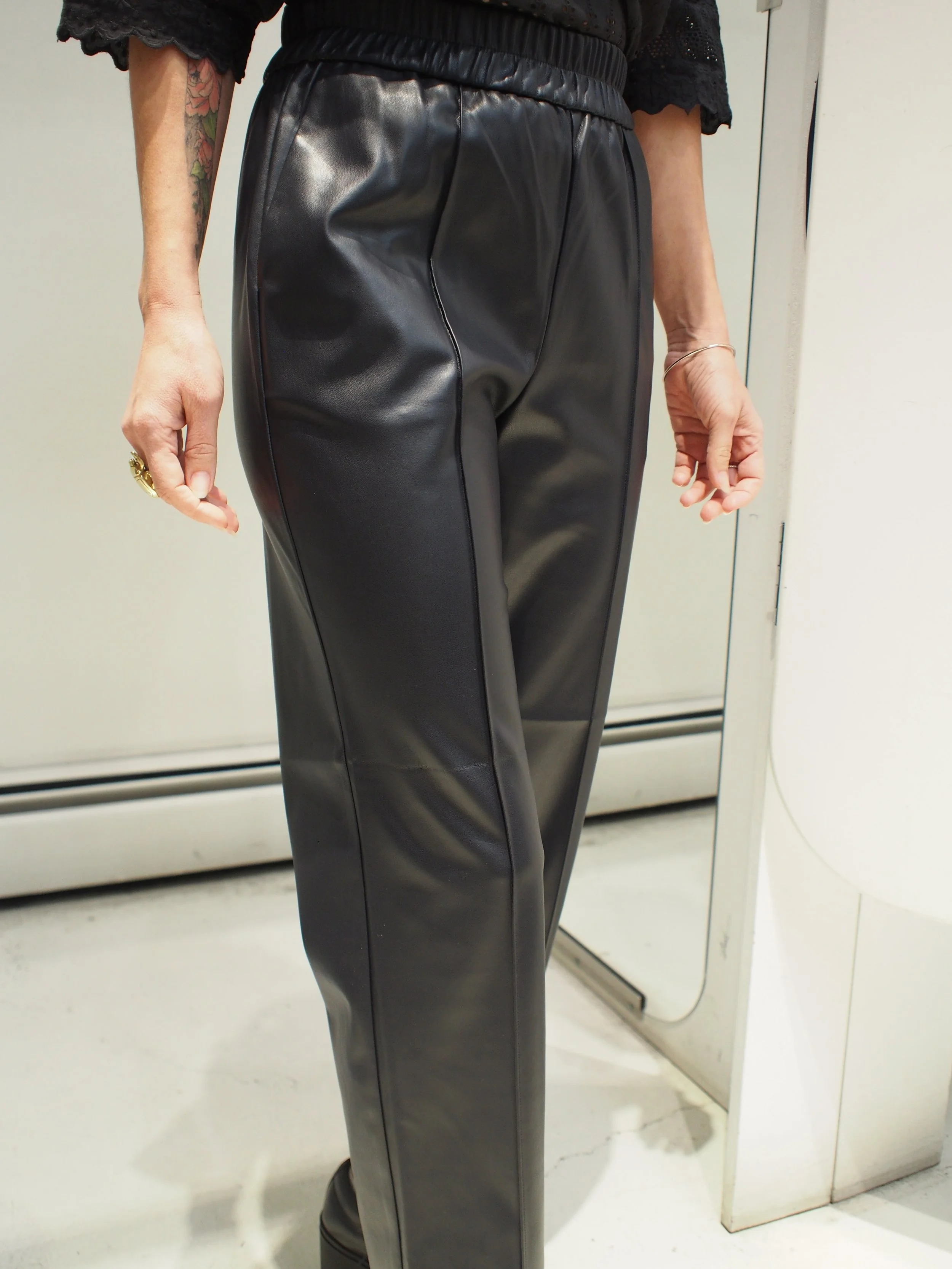 Scotch Soda The Estelle Faux Leather Jogger trousers Dk