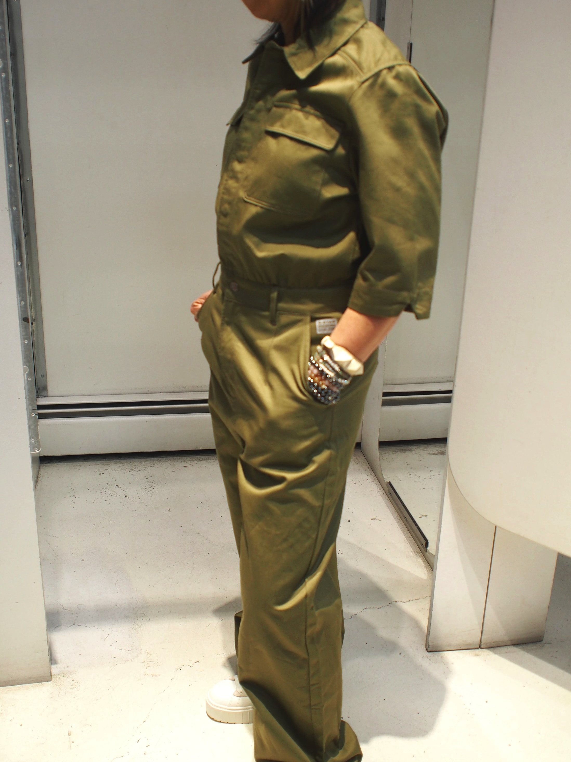 G-Star Raw Core S/S Wide leg Jumpsuit Smoke Olive — GLOBAL ATOMIC DESIGNS 