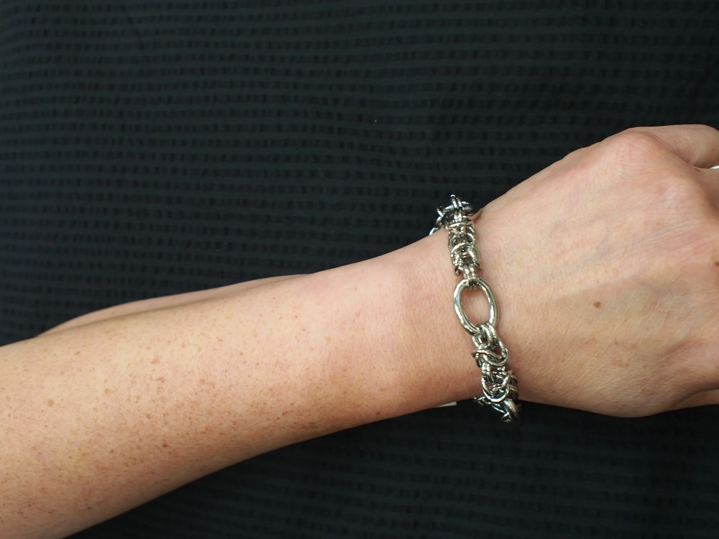 OZ fencing link stainless steel bracelet