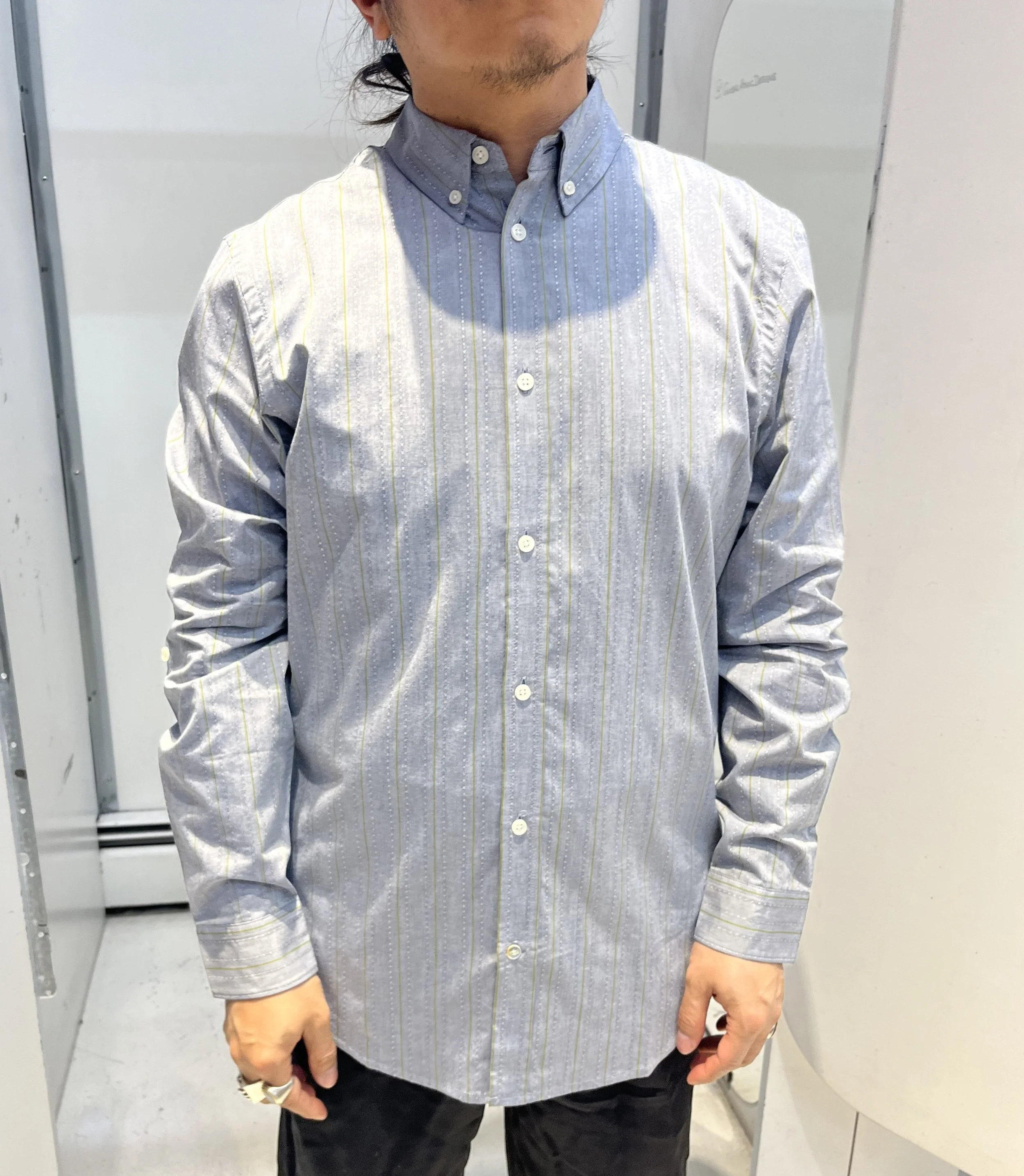 Scotch & Soda Yarn-dyed dobby regular l/s shirt - Blue Stripe