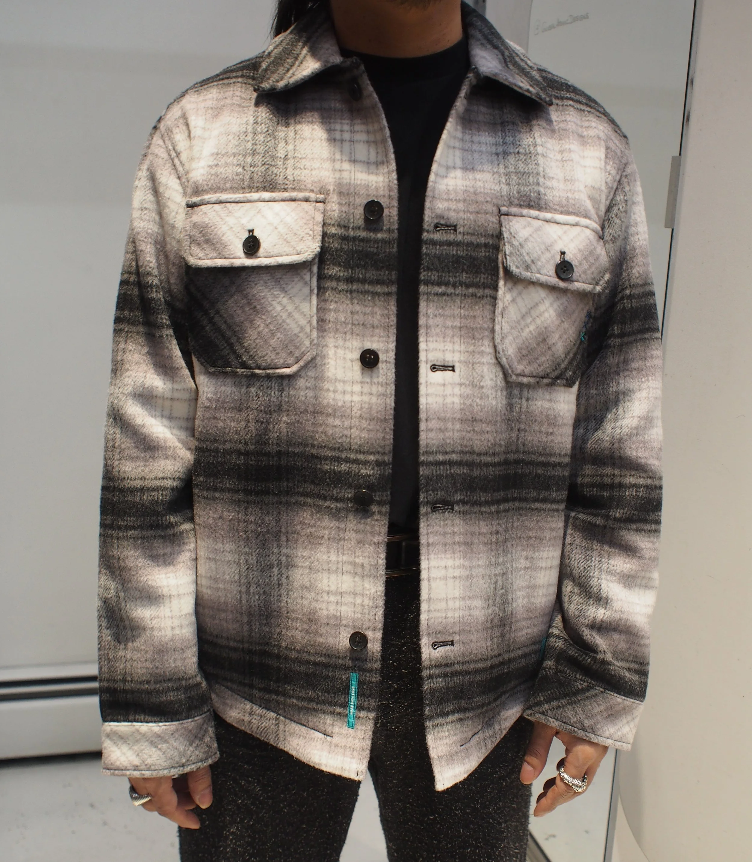 Scotch & Soda Wool blend overshirt - Dark Grey Check