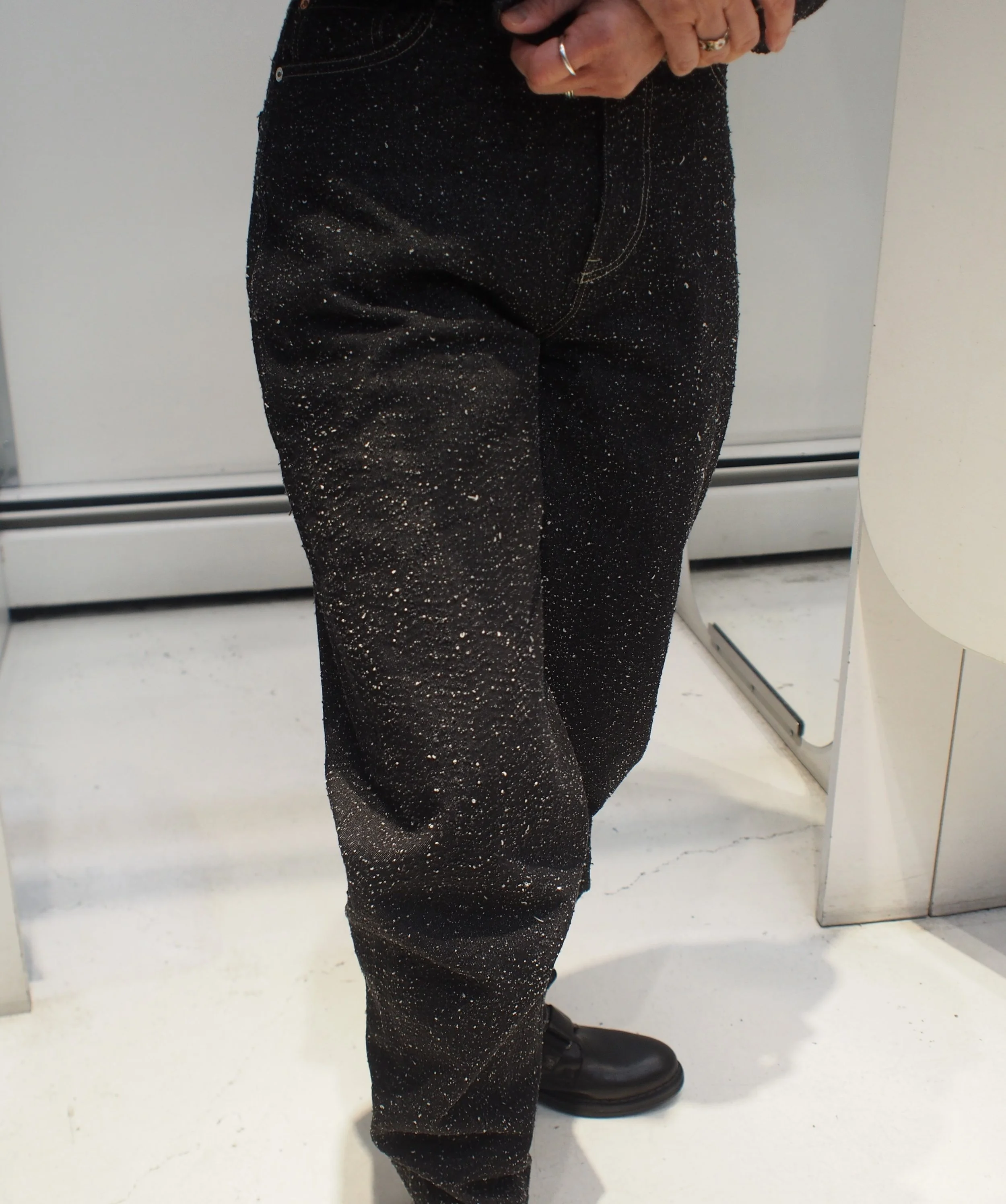 Scotch & Soda The Tide textured denim balloon jeans - Black Snow