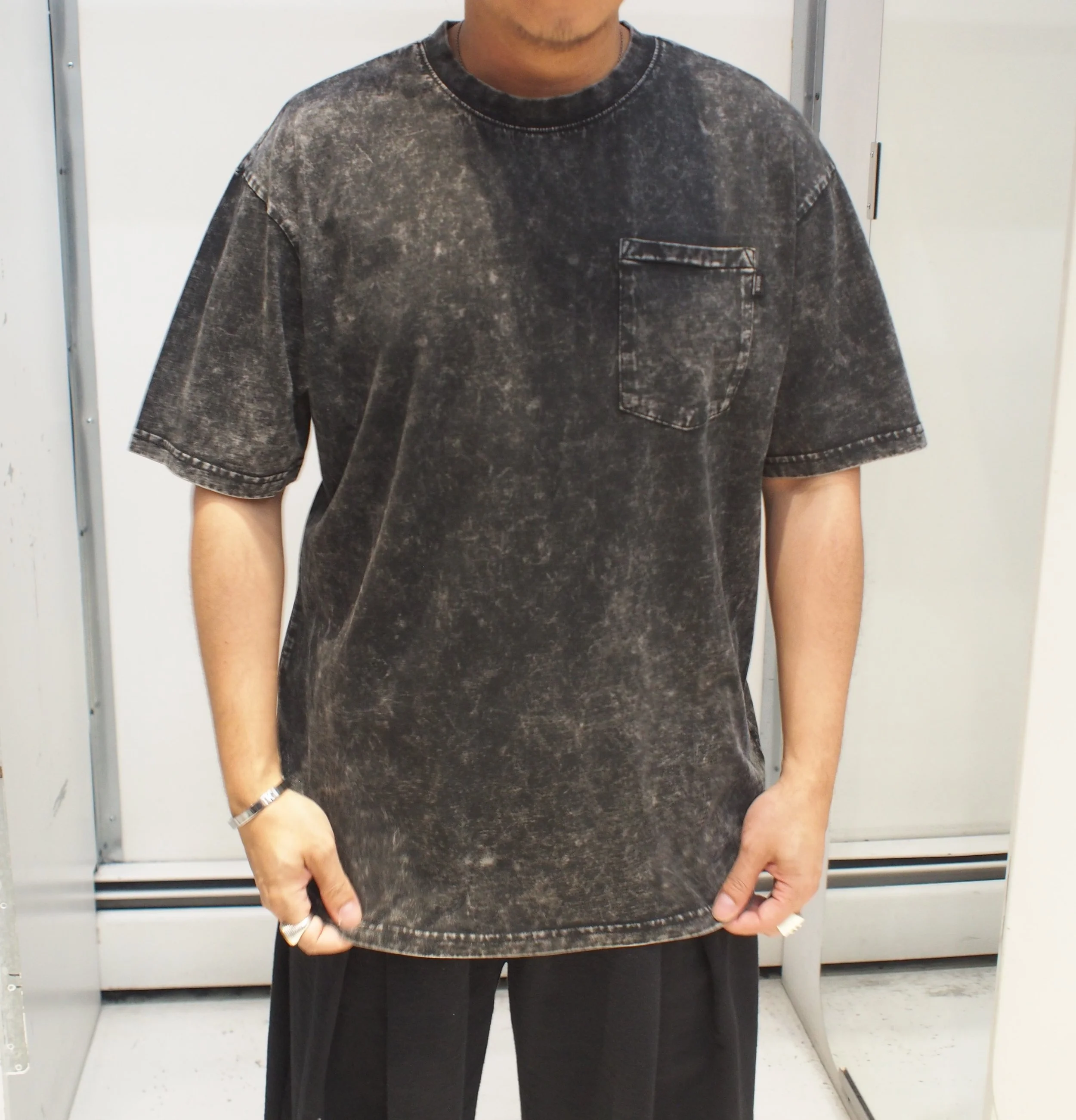 Scotch & Soda Acid washed relaxed fit pocket tee - Meteorite