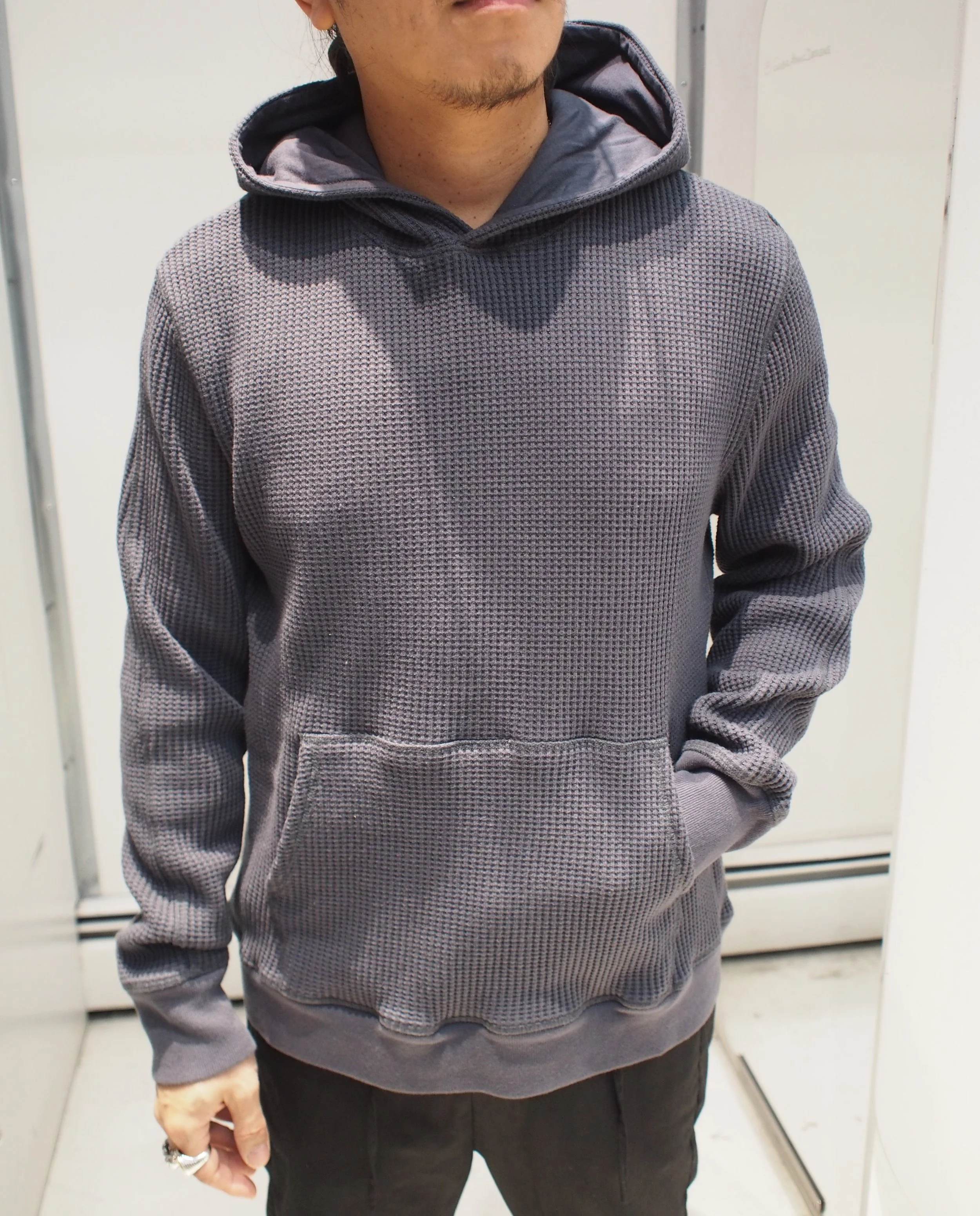 RAILS Preston waffle thermal hooded pullover - Ink